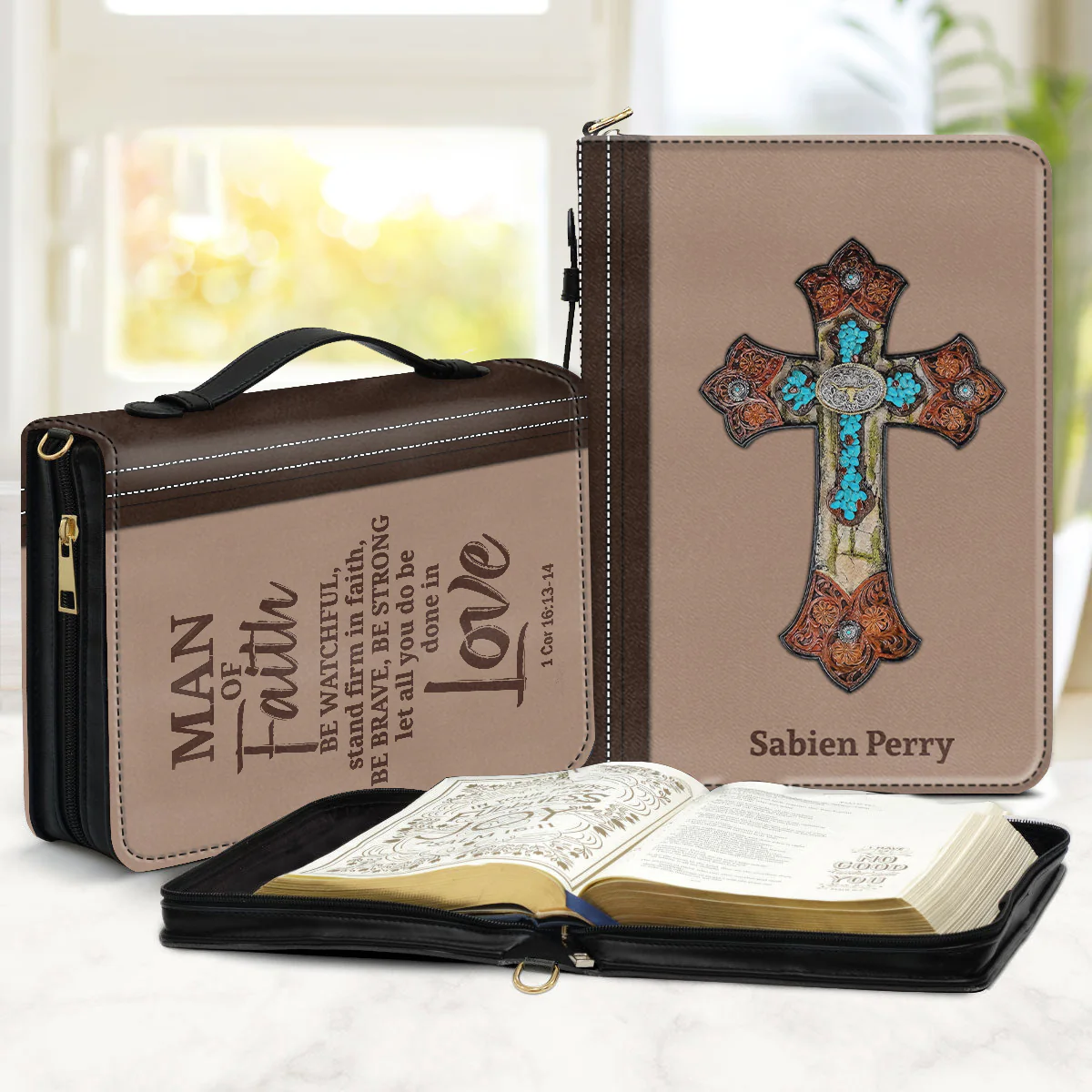Man Of Faith - Beautiful Personalized Bible Covers - AT4082454