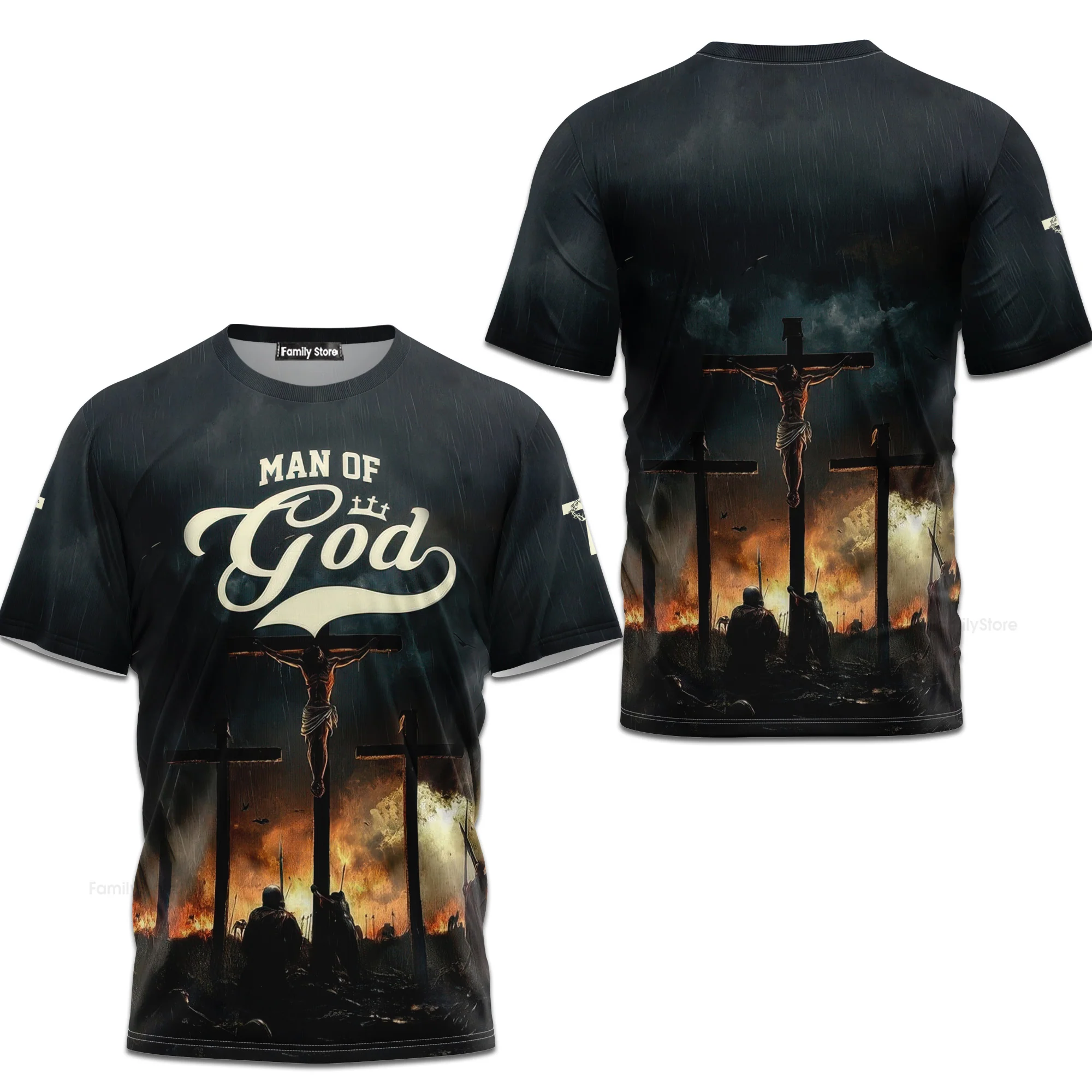 Man Of God Cross 3D TShirt - Image 3