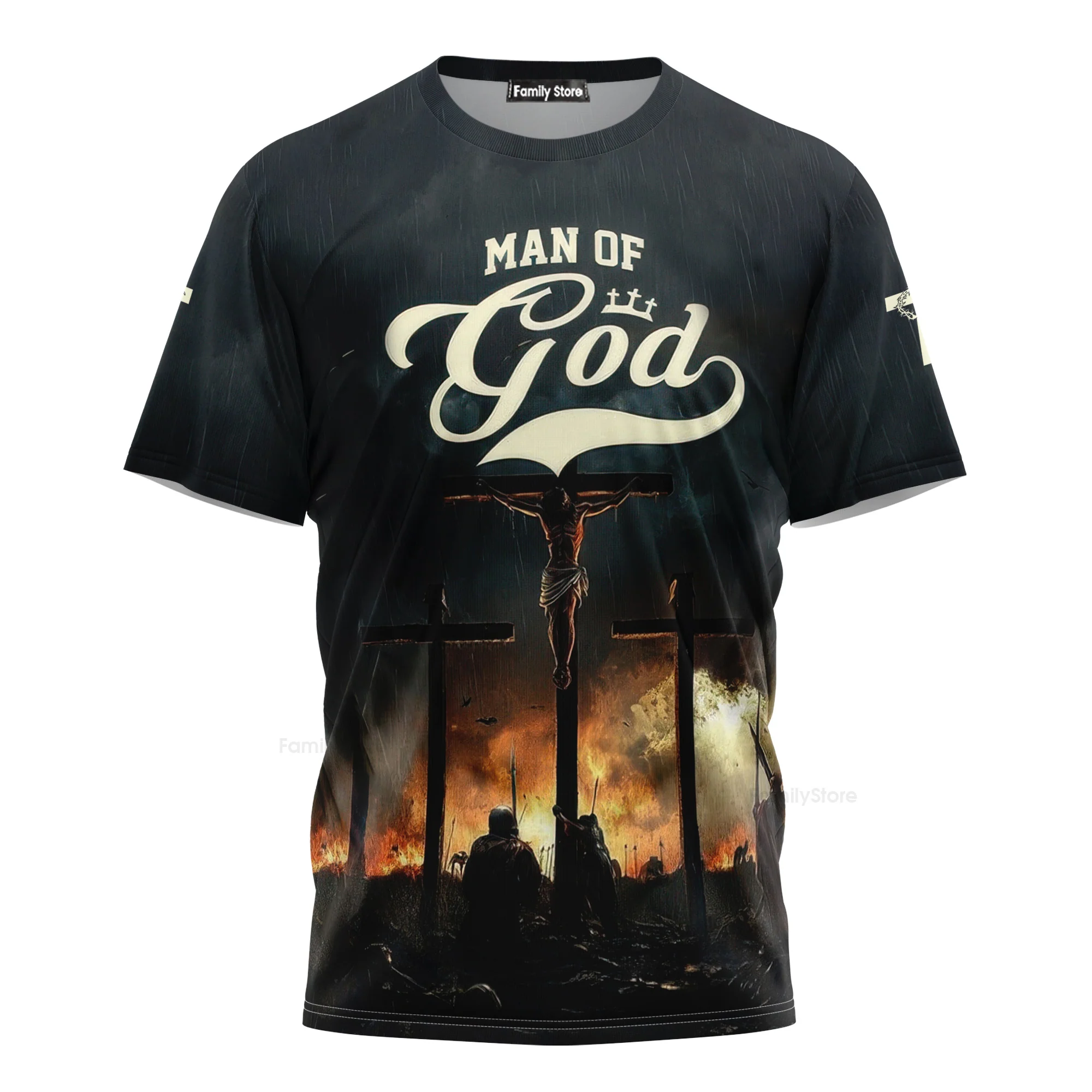 Man Of God Cross 3D TShirt - Image 4