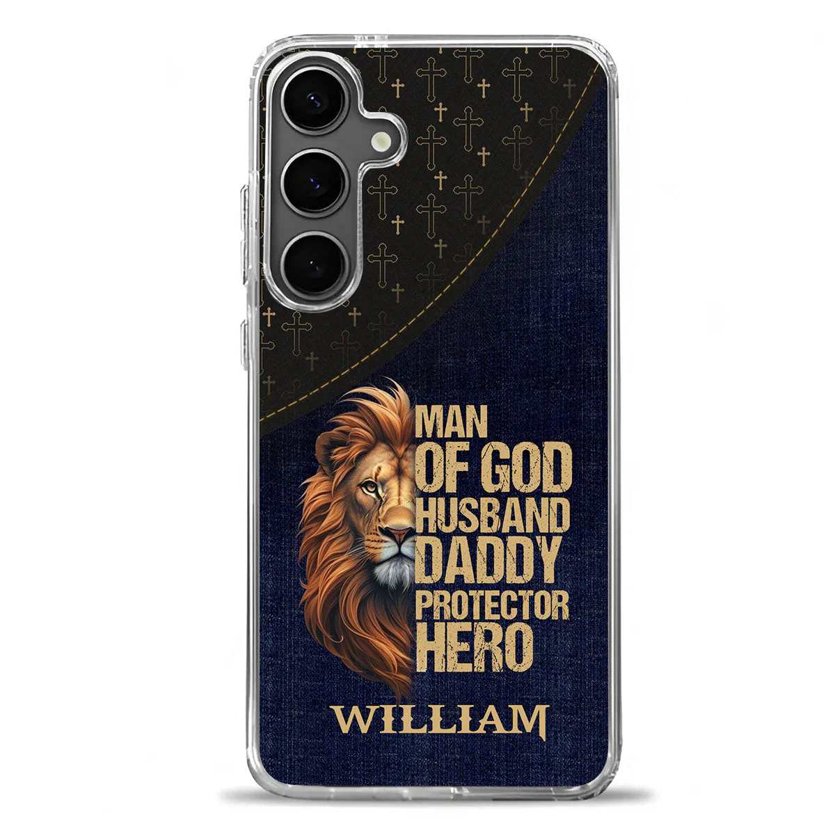 Man Of God Husband Daddy Protector Hero - Personalized Phone Case - Christian Gift - Image 2