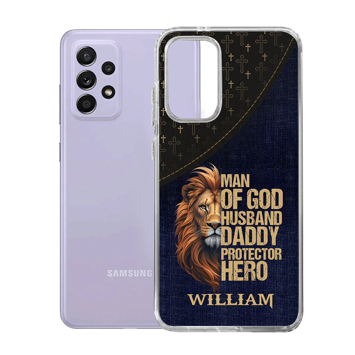 Man Of God Husband Daddy Protector Hero - Personalized Silicone Phone Case - Image 6
