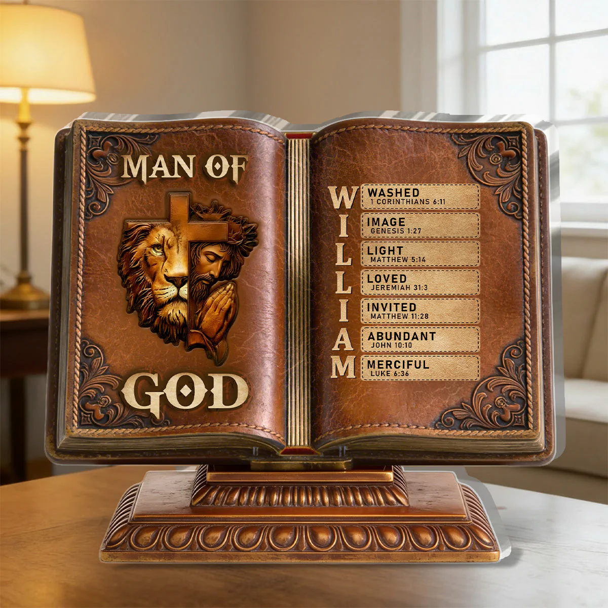 Man Of God - Personalized Custom Shaped Acrylic Plaque - Christian Gift For Him - Image 4