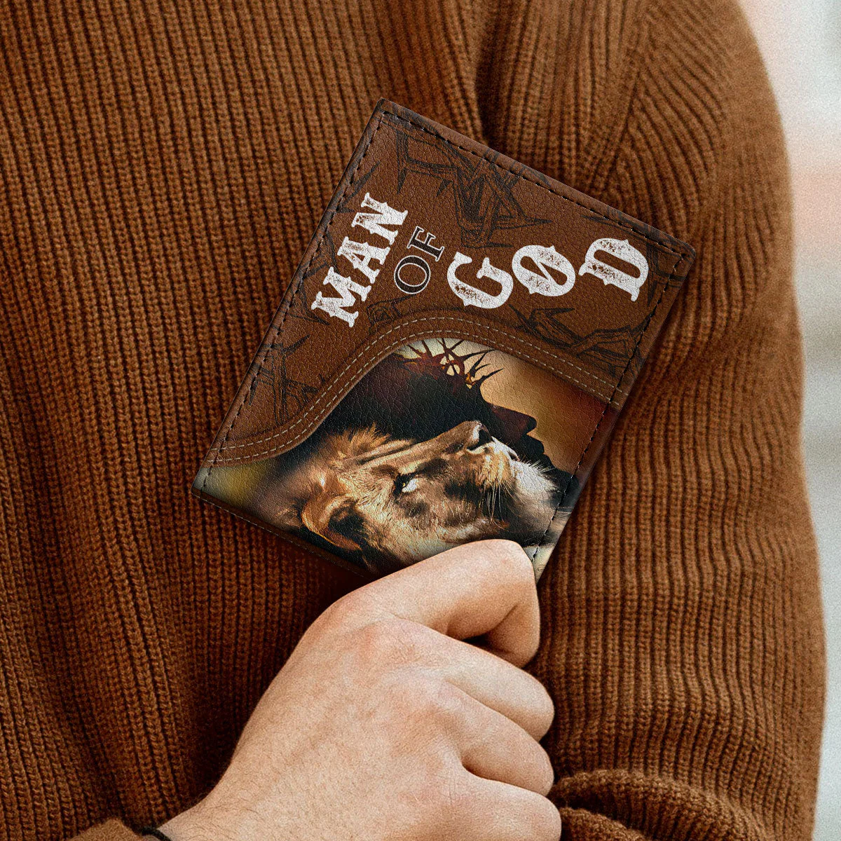 Man Of God - Personalized Folded Wallet For Men - Image 3