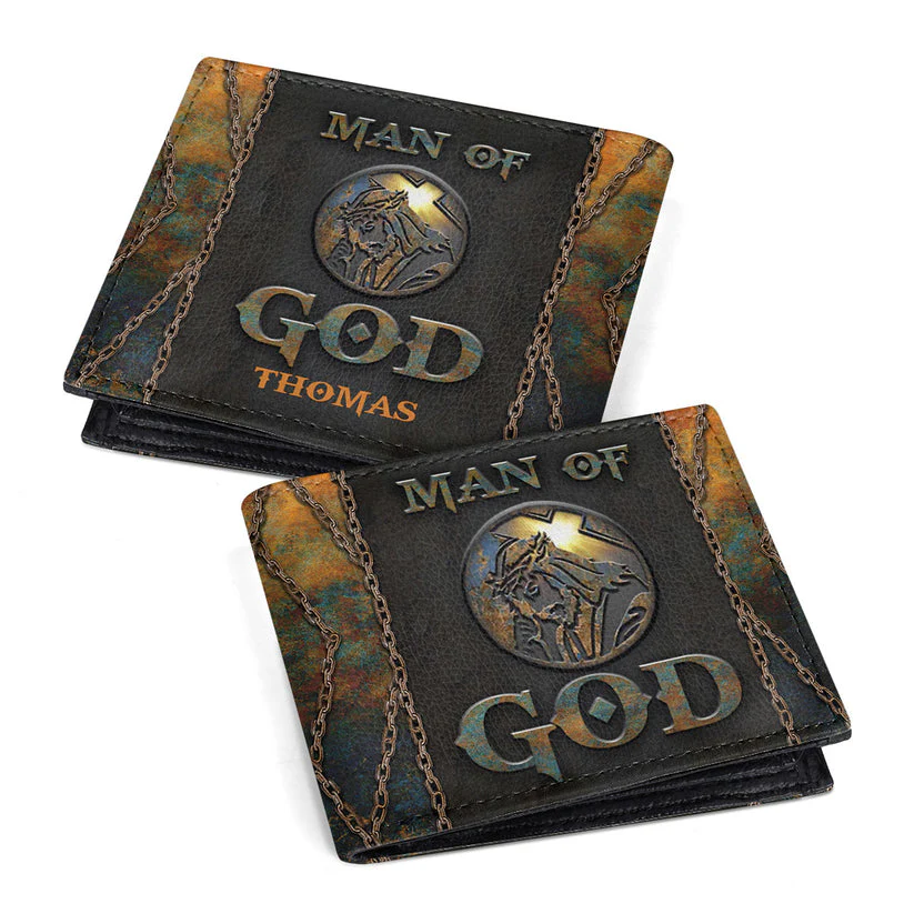 Man Of God - Personalized Folded Wallet For Men