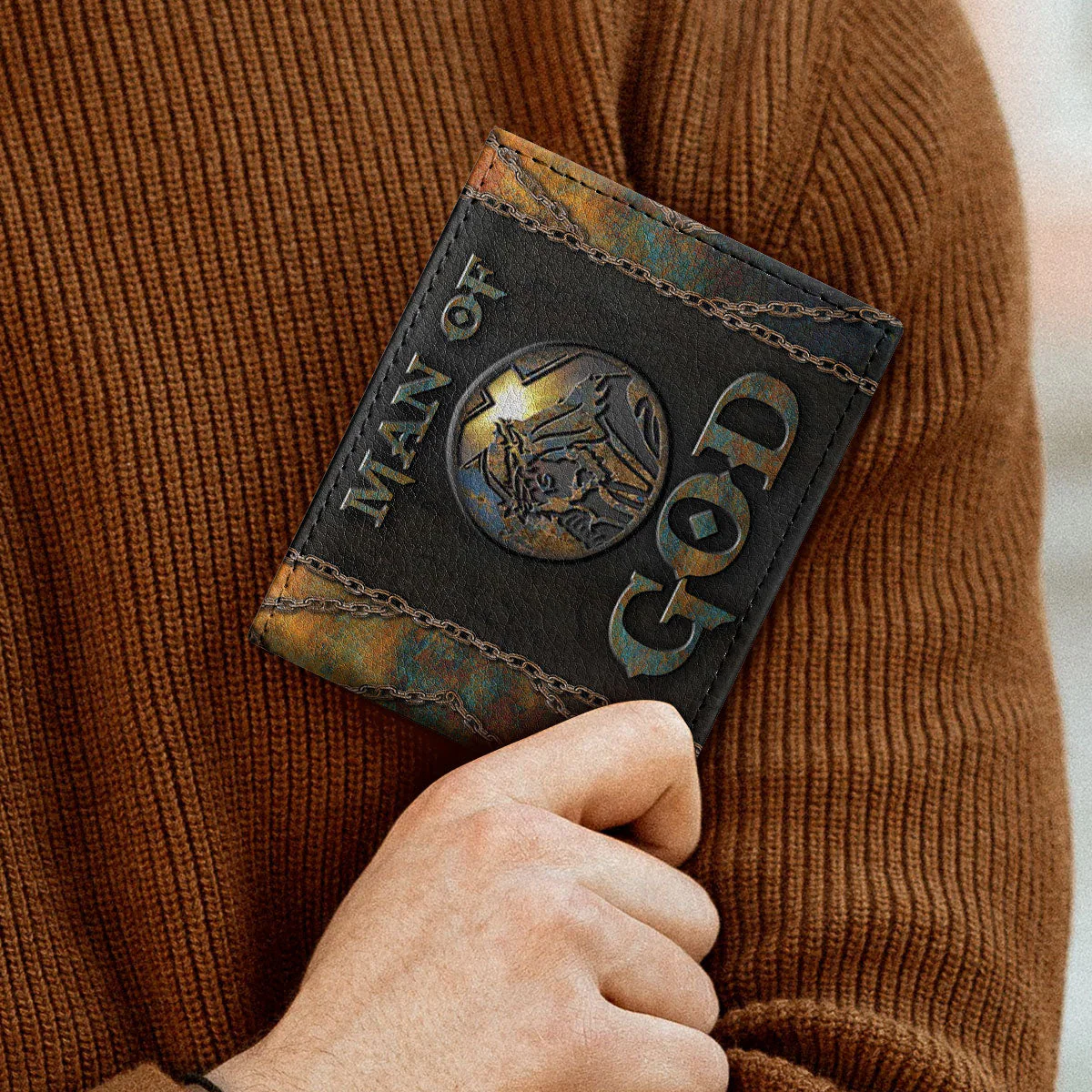 Man Of God - Personalized Folded Wallet For Men - Image 3
