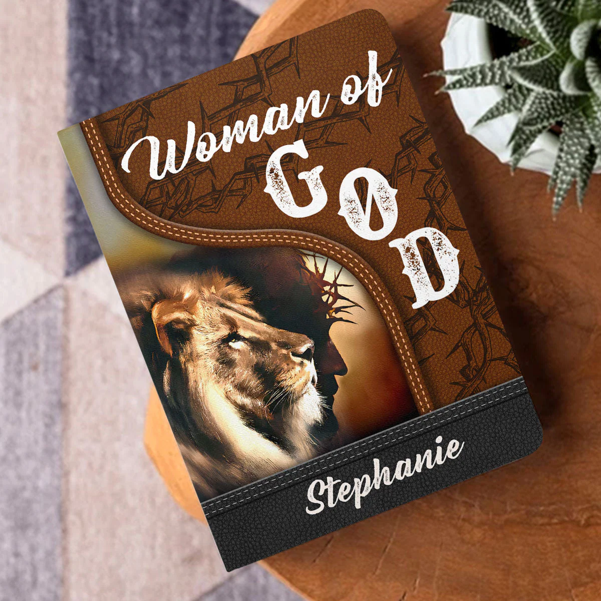 Man Of God - Personalized Leather Cover Notebook - Image 3