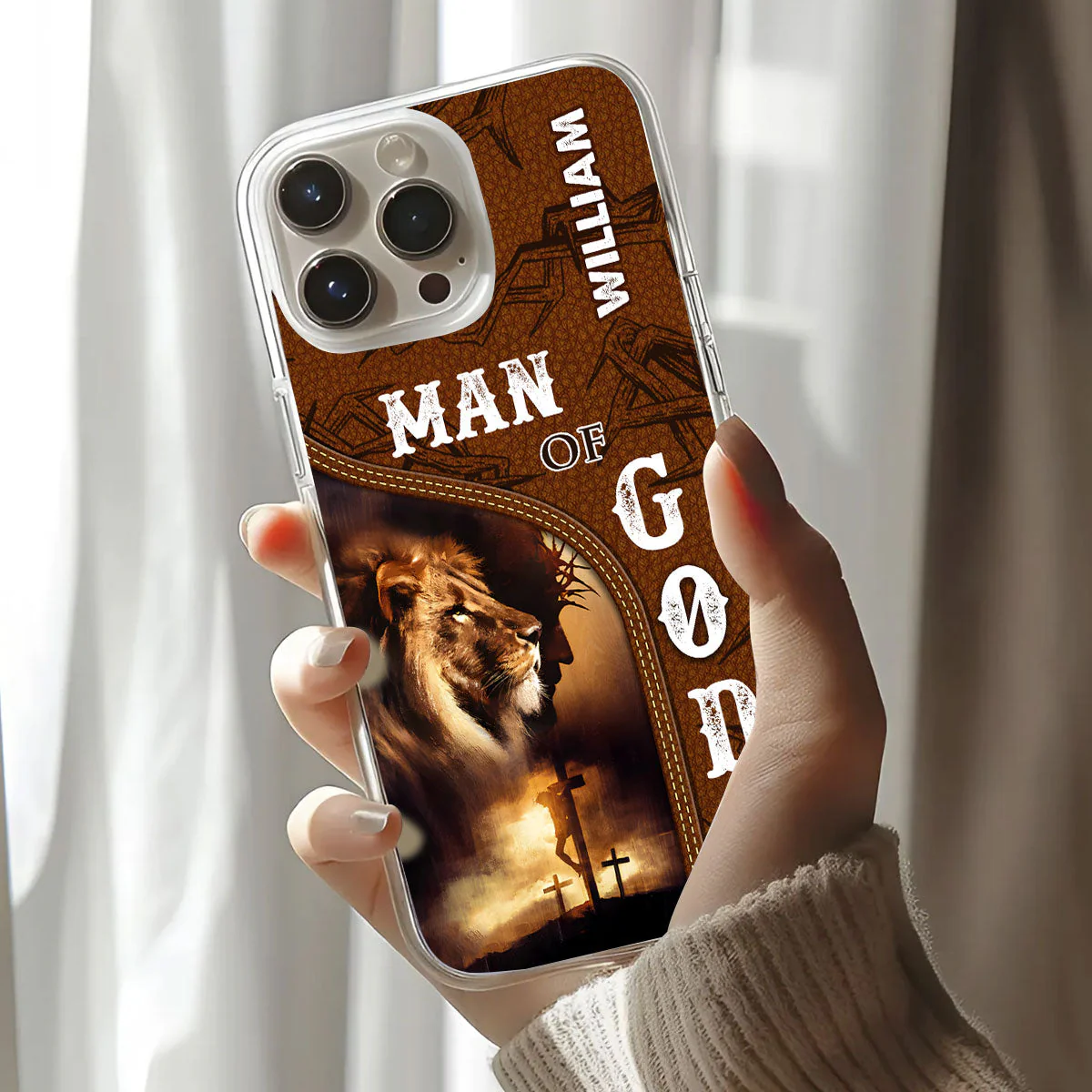 Man Of God - Personalized Silicone Phone Case - Image 3
