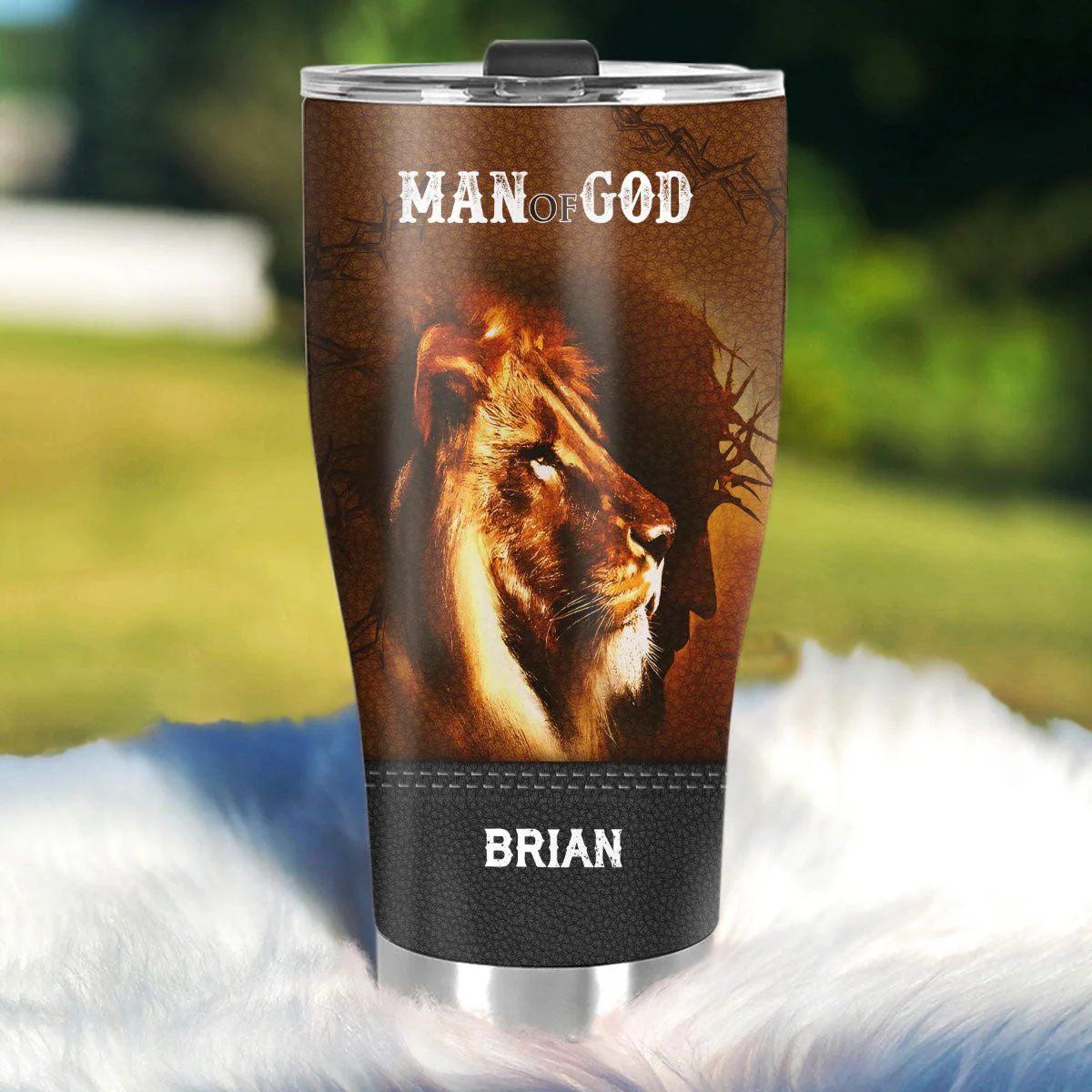 Man Of God - Personalized Stainless Steel Tumbler - Image 2