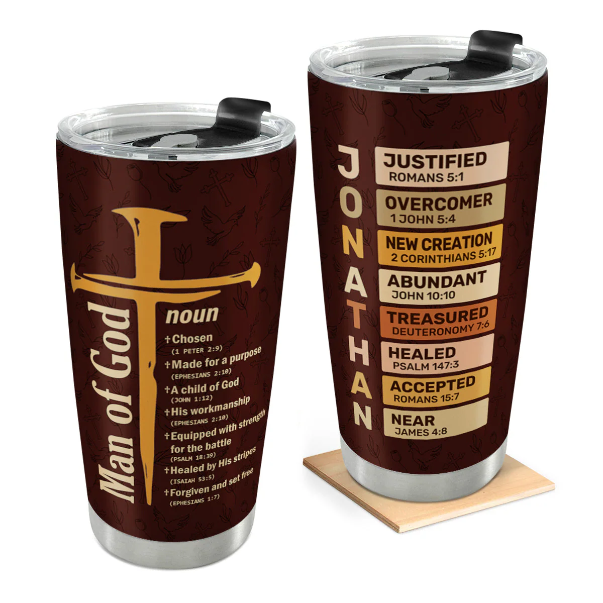 Man Of God’s Word - Personalized Stainless Steel Tumbler TD118