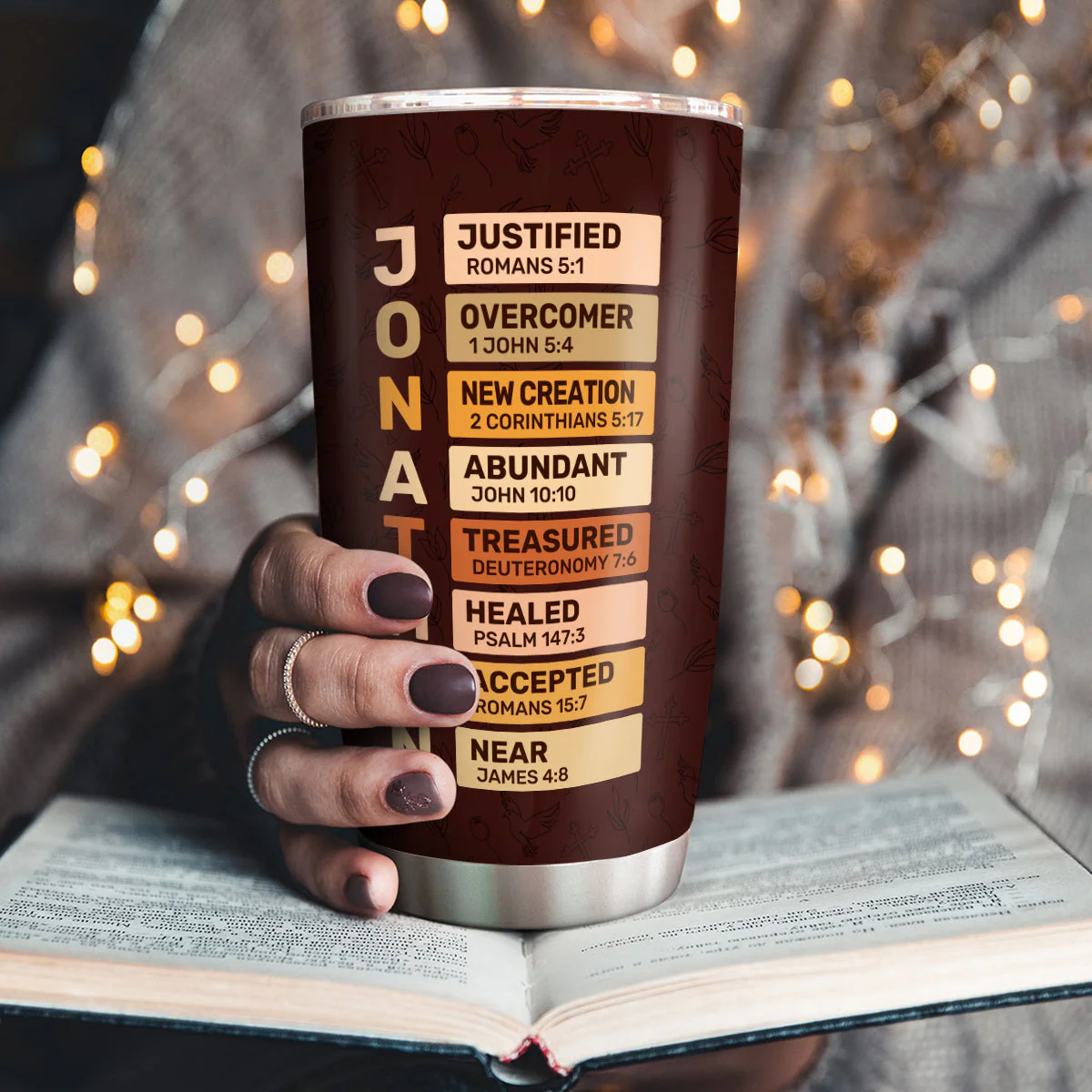 Man Of God’s Word - Personalized Stainless Steel Tumbler TD118 - Image 3