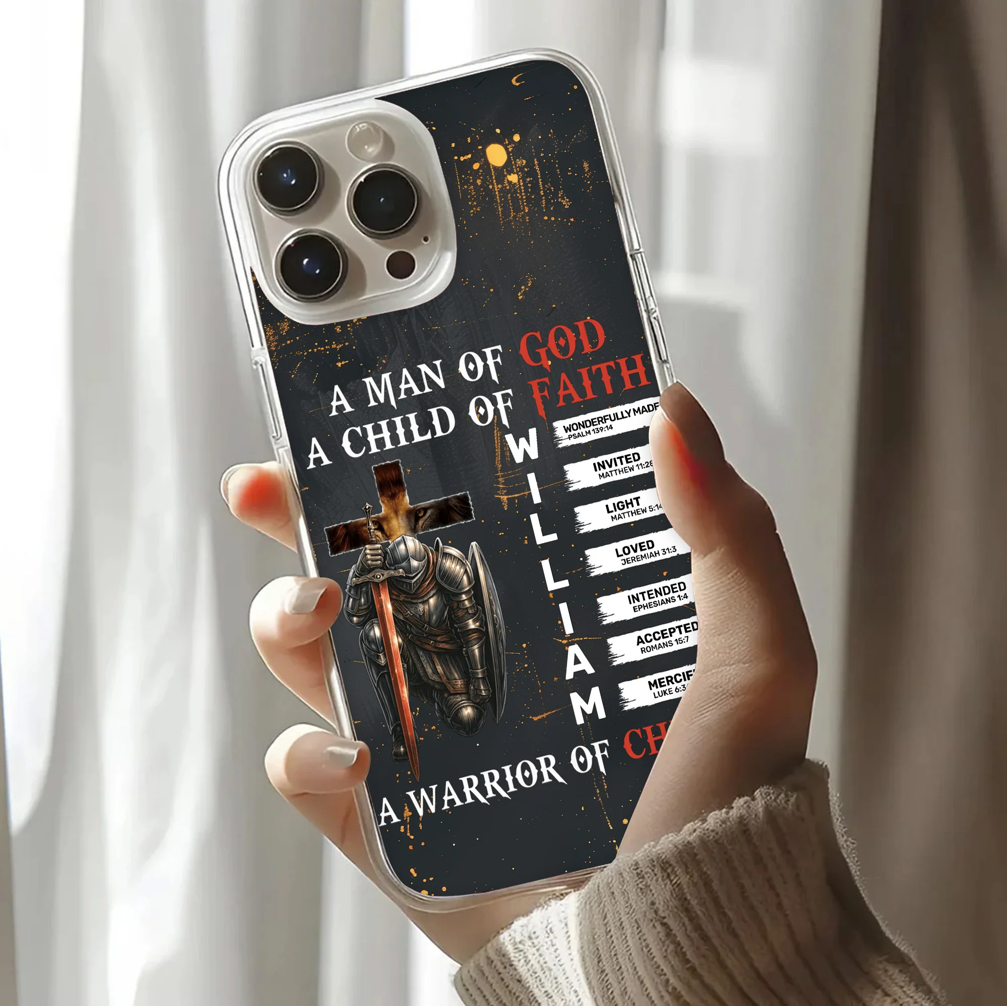 Man Of God, Warrior Of Christ - Personalized Phone Case TD118 - Image 3