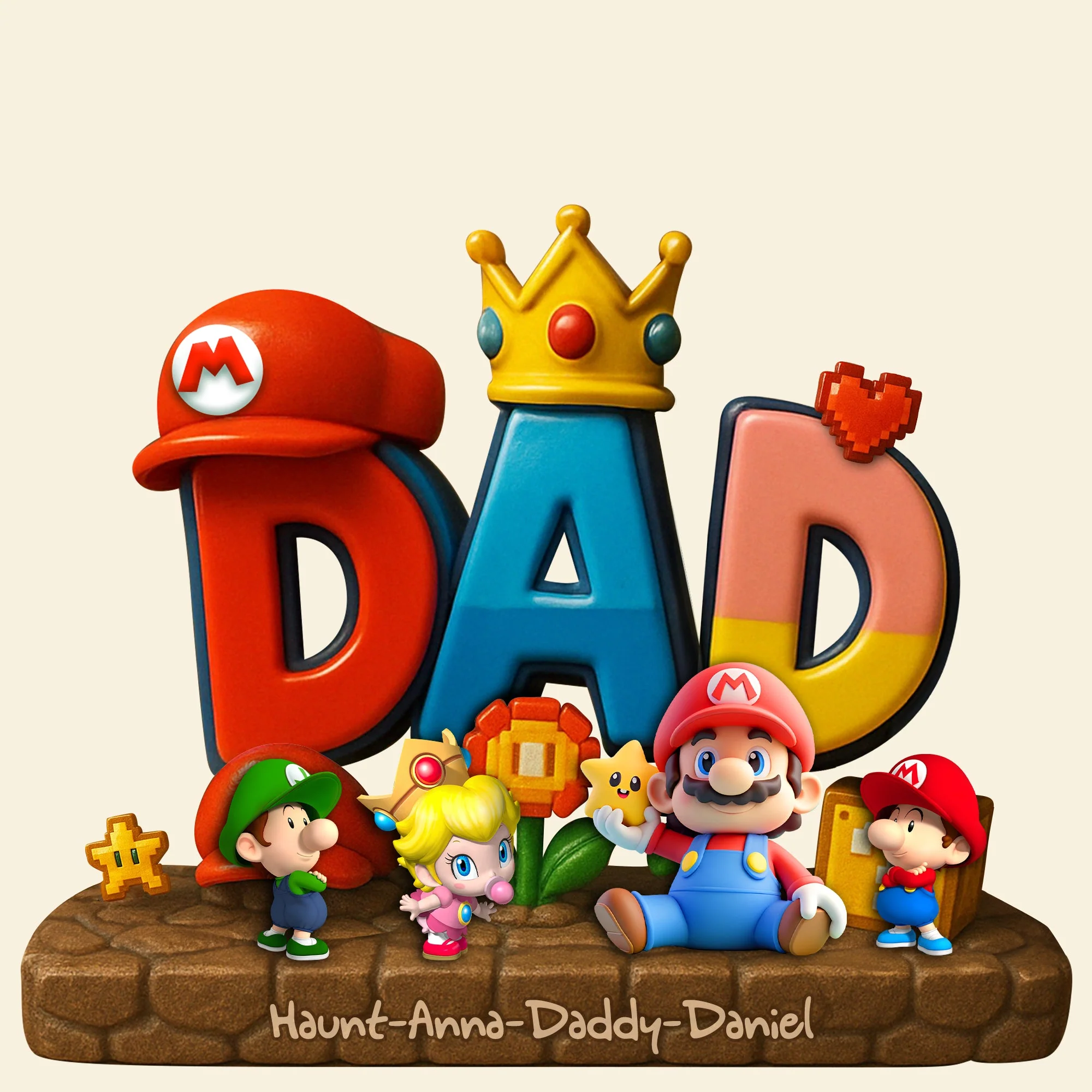 Mario Adventure Dad Acrylic Plaque - Personalized Gifts For Father - Image 3