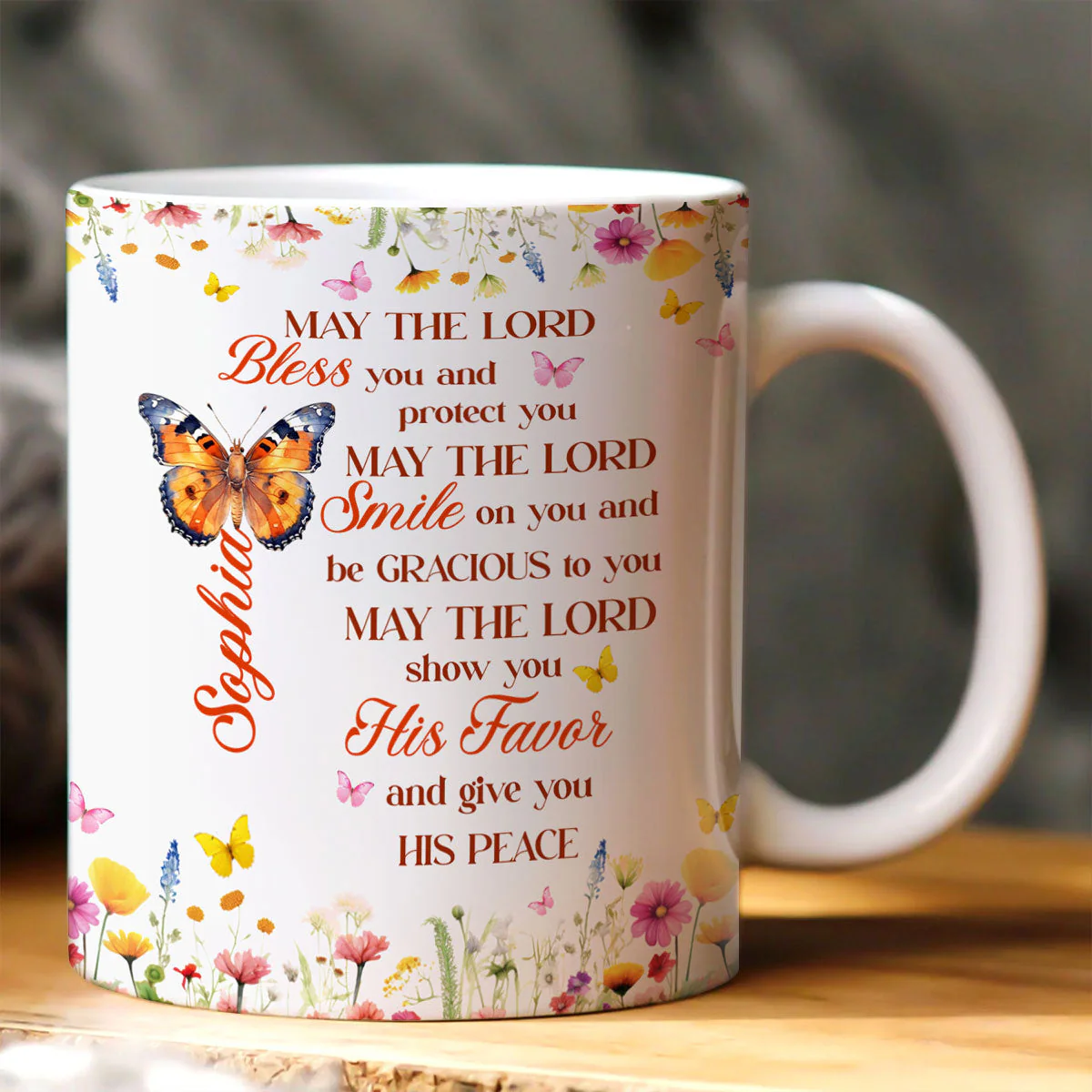 May The Lord Bless You - Personalized Mug - Christian Gift