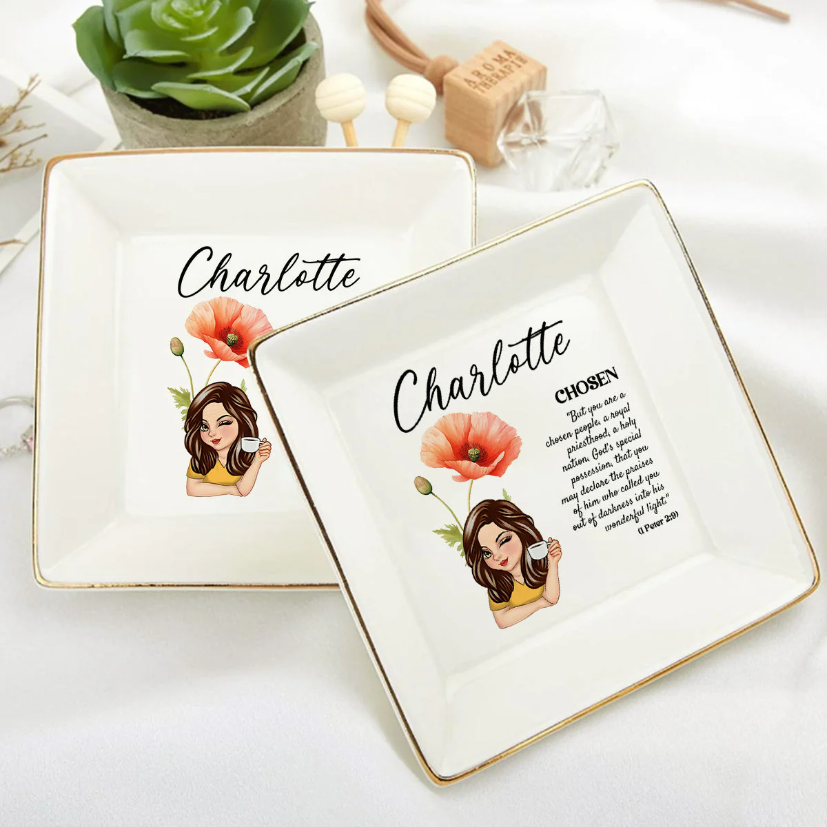 Meaning Of Your Name Girl - Personalized Jewelry Dish - Gift For Grandma, Mom, Girlfriend, Wife, Bestie, Sister - CLGOD04 NH96 - Image 6
