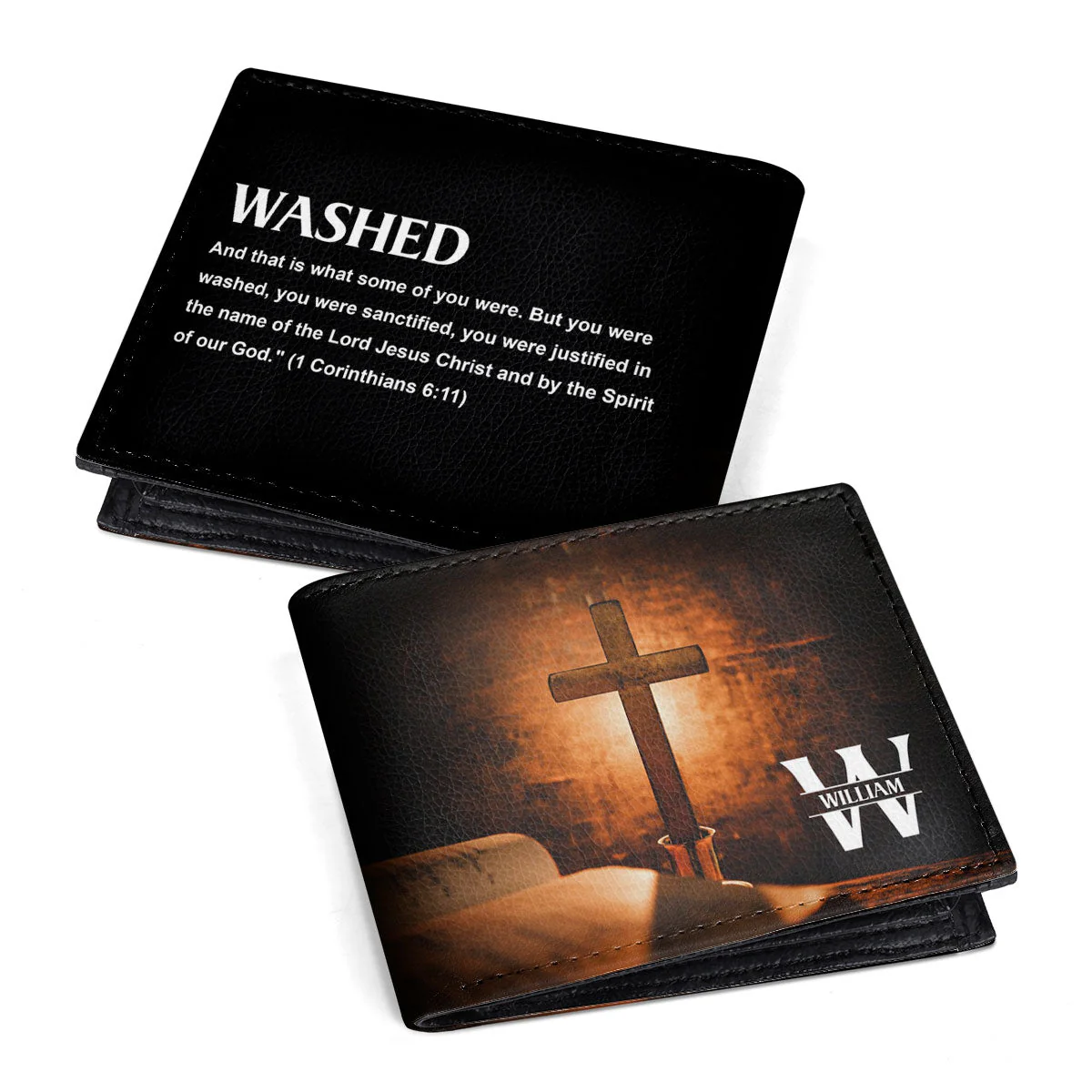 Meaning Of Your Name - Personalized Folded Wallet For Men