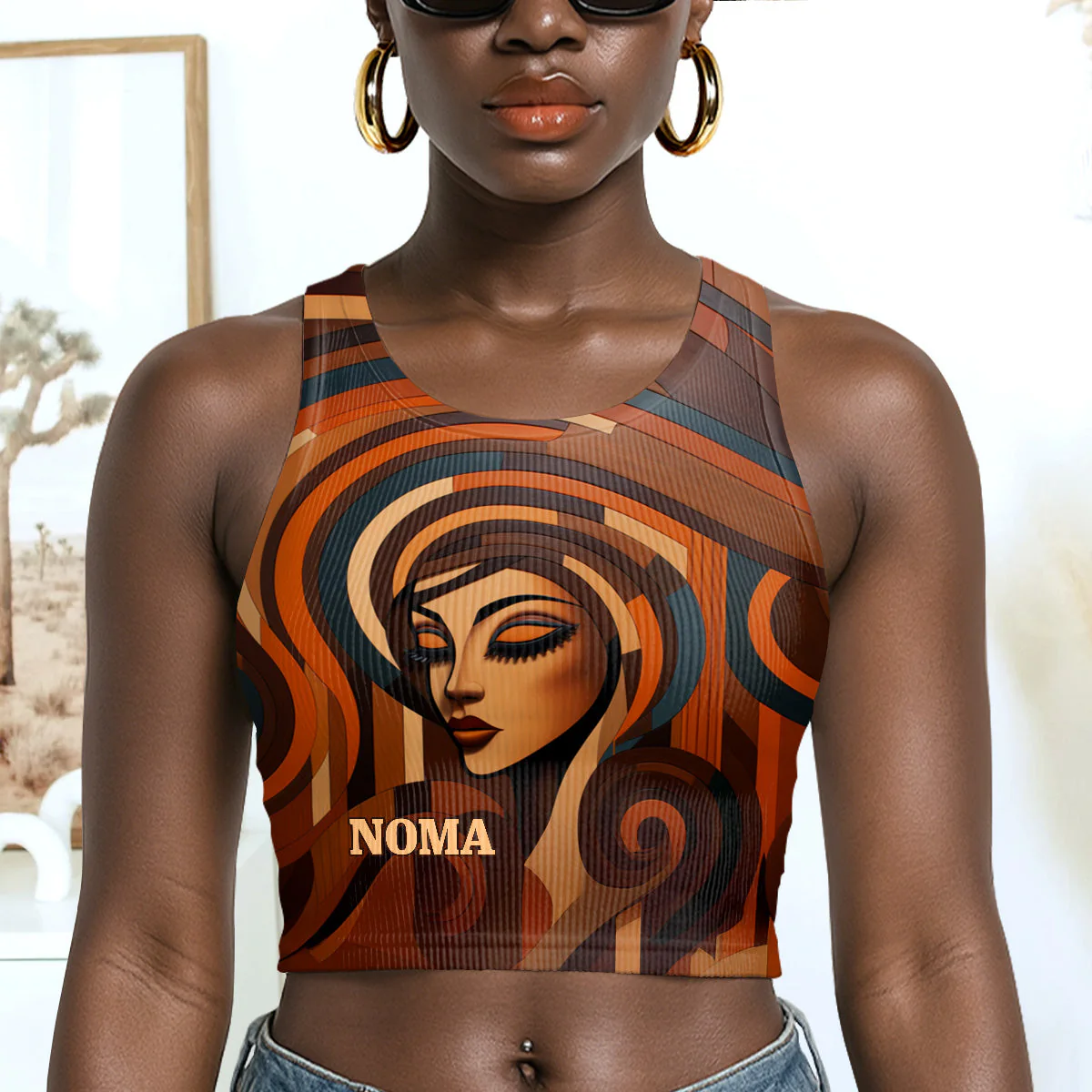 Melanin Harmony - Personalized Leggings & Crop Tank Top HN02 - Image 2