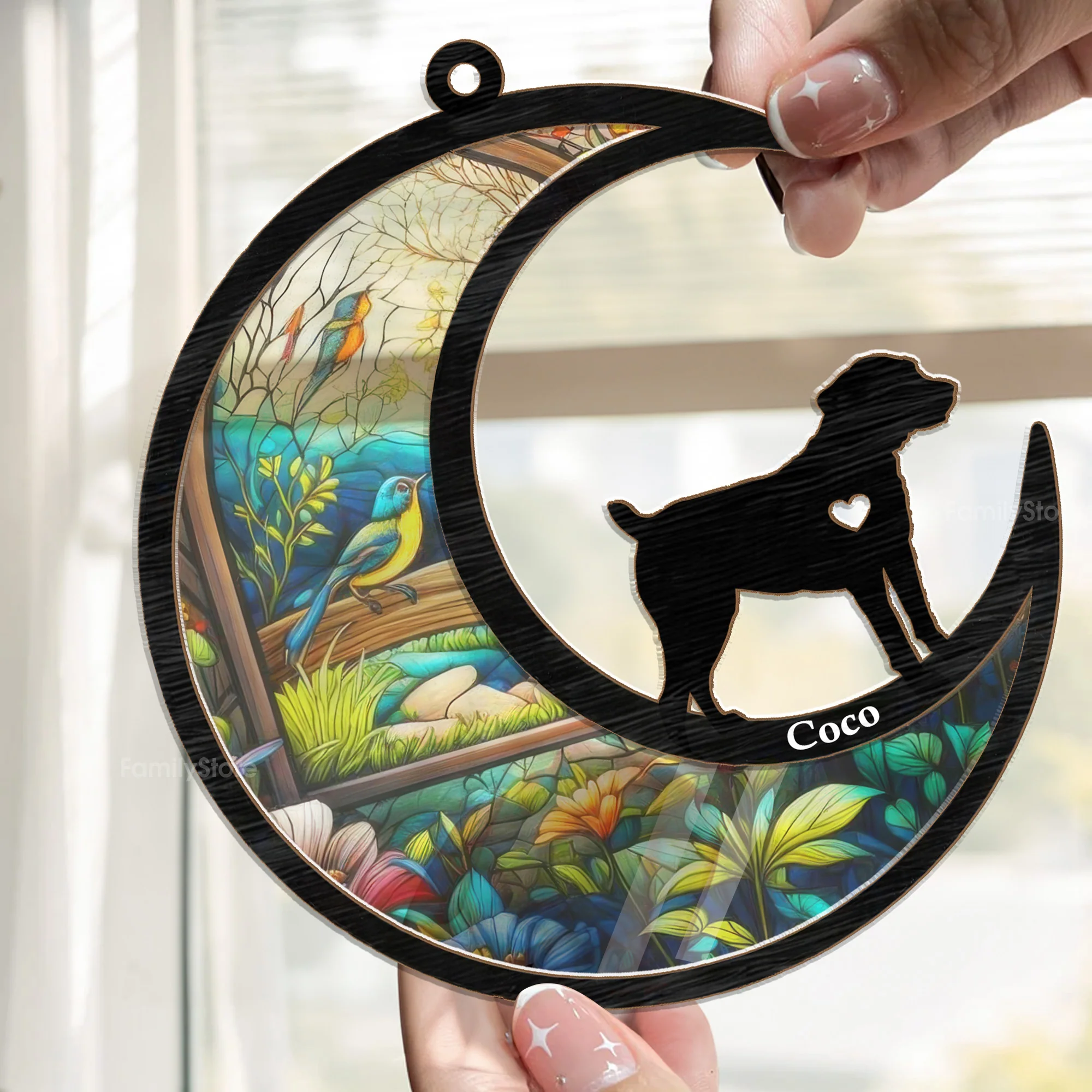 Memory About You Jungle Pattern - Memorial Gift For Pet Lovers - Personalized Window Hanging Window Hanging Suncatcher Ornament - CLP05 NA94 - Image 2