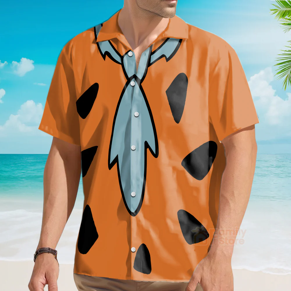 Men's Nostalgic Movie Fun Print Short-sleeved Aloha Hawaiian Shirt - Image 4