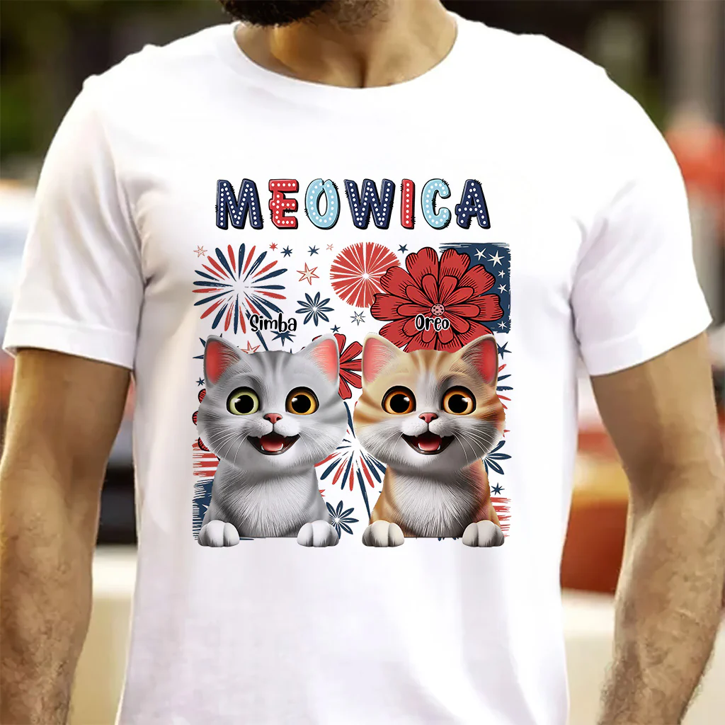 Meowica 250th Anniversary Style - Personalized T-shirt - Patriotic Gift For Cat, Pet Loves | CLP16 HN02 - Image 3