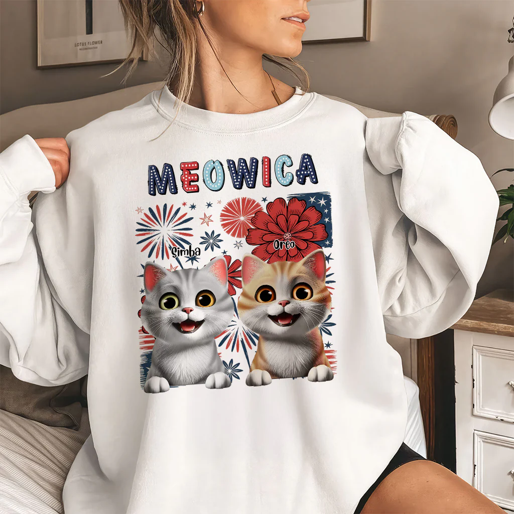 Meowica 250th Anniversary Style - Personalized T-shirt - Patriotic Gift For Cat, Pet Loves | CLP16 HN02 - Image 6