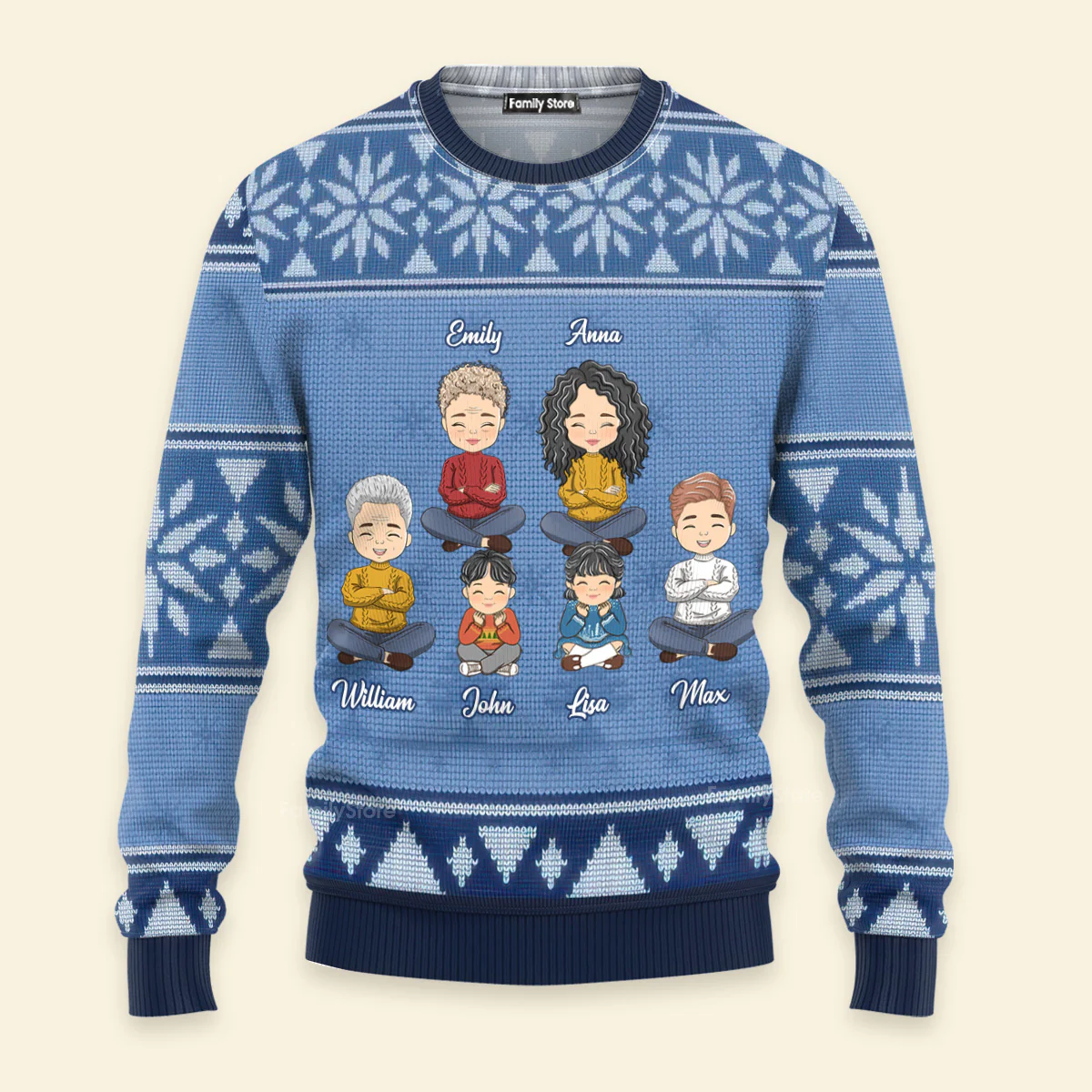 Merry Christmas With Lots Of Love - Gift For Family - Personalized Ugly Sweatshirt - CL35 NA94 - Image 3