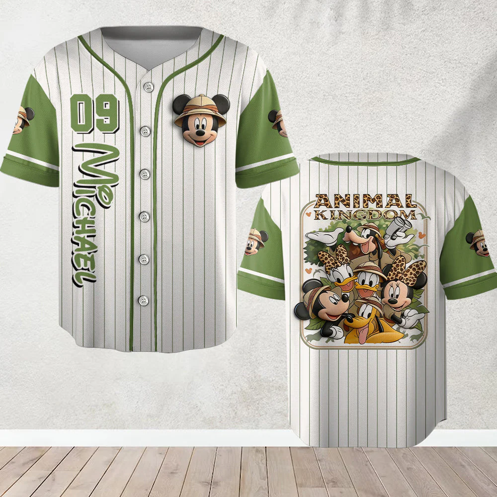 MkMo Animal Kingdom - Personalized Baseball Jersey - Gift For Kids, Family, Movie Fans