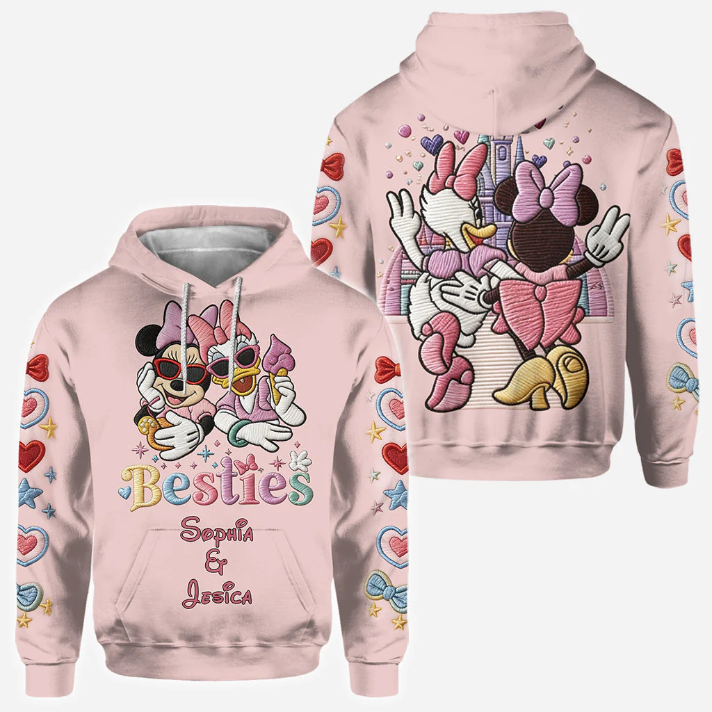MkMo Besties Forever - Personalized All Over Shirt - Gift For Sister, Movie Fans BA01 - Image 2