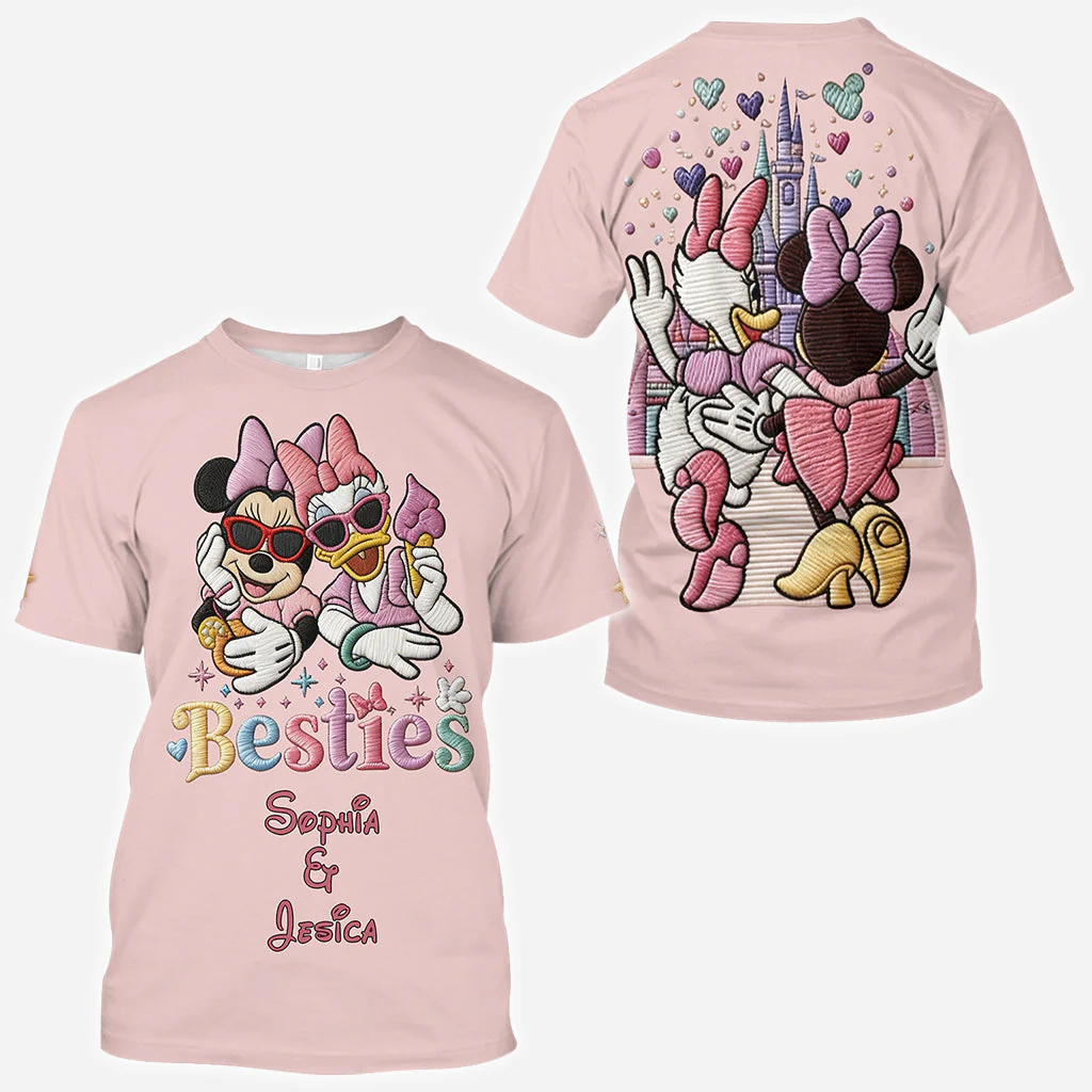 MkMo Besties Forever - Personalized All Over Shirt - Gift For Sister, Movie Fans BA01 - Image 6