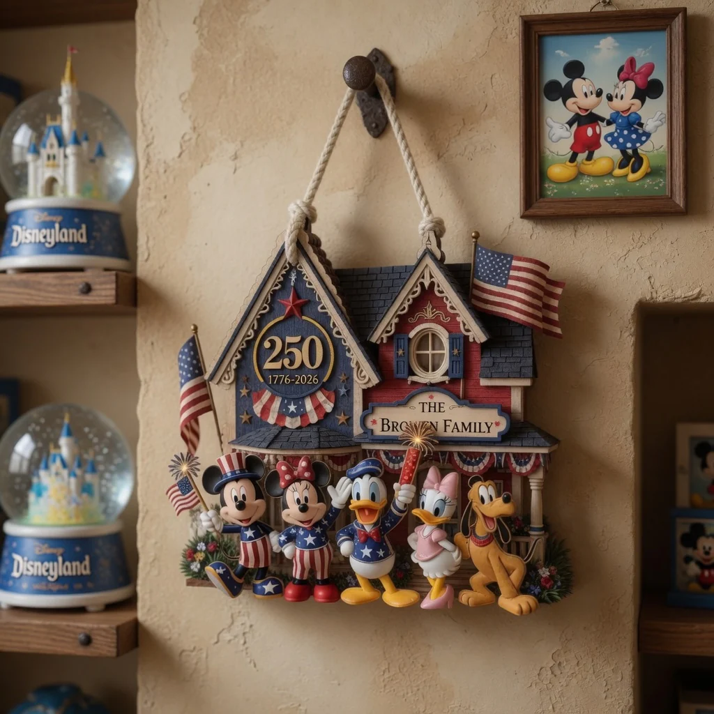 MkMo Celebrate 250 Years Of America - Personalized Custom Shaped Wood Sign - Gift For Family, Patriots NL122 - Image 2