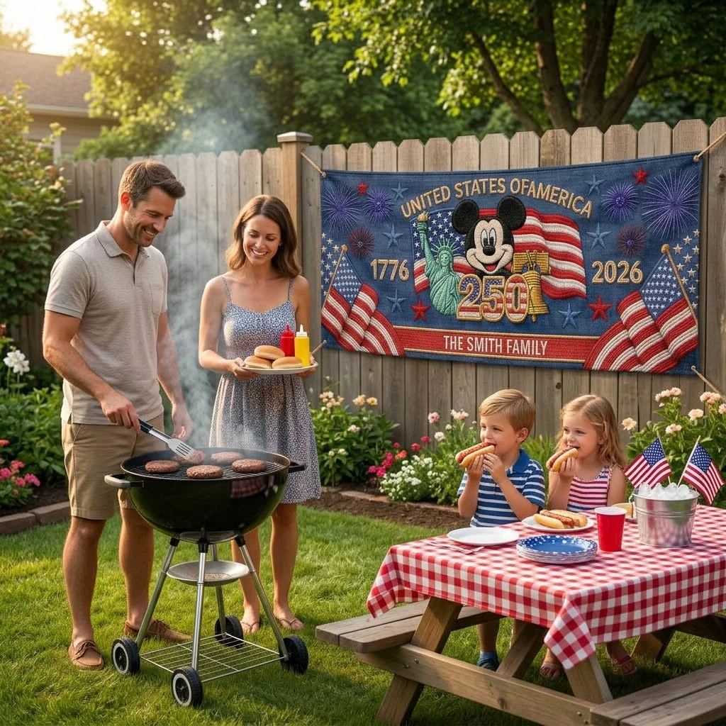 MkMo Celebrate 250 Years Of America - Personalized Outdoor Banner - Gift For Family, Patriots NL122 - Image 3
