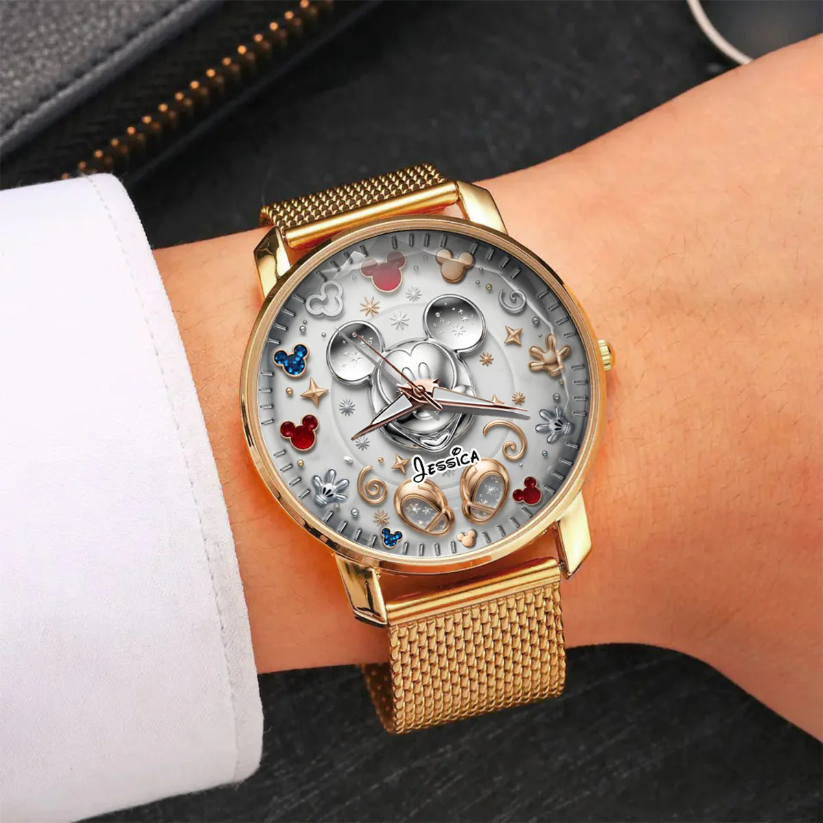 MkMo Just Loves Magic Mouse - Personalized Women Hand Watch - Gift For Her, Movie Fans HH02 - Image 2