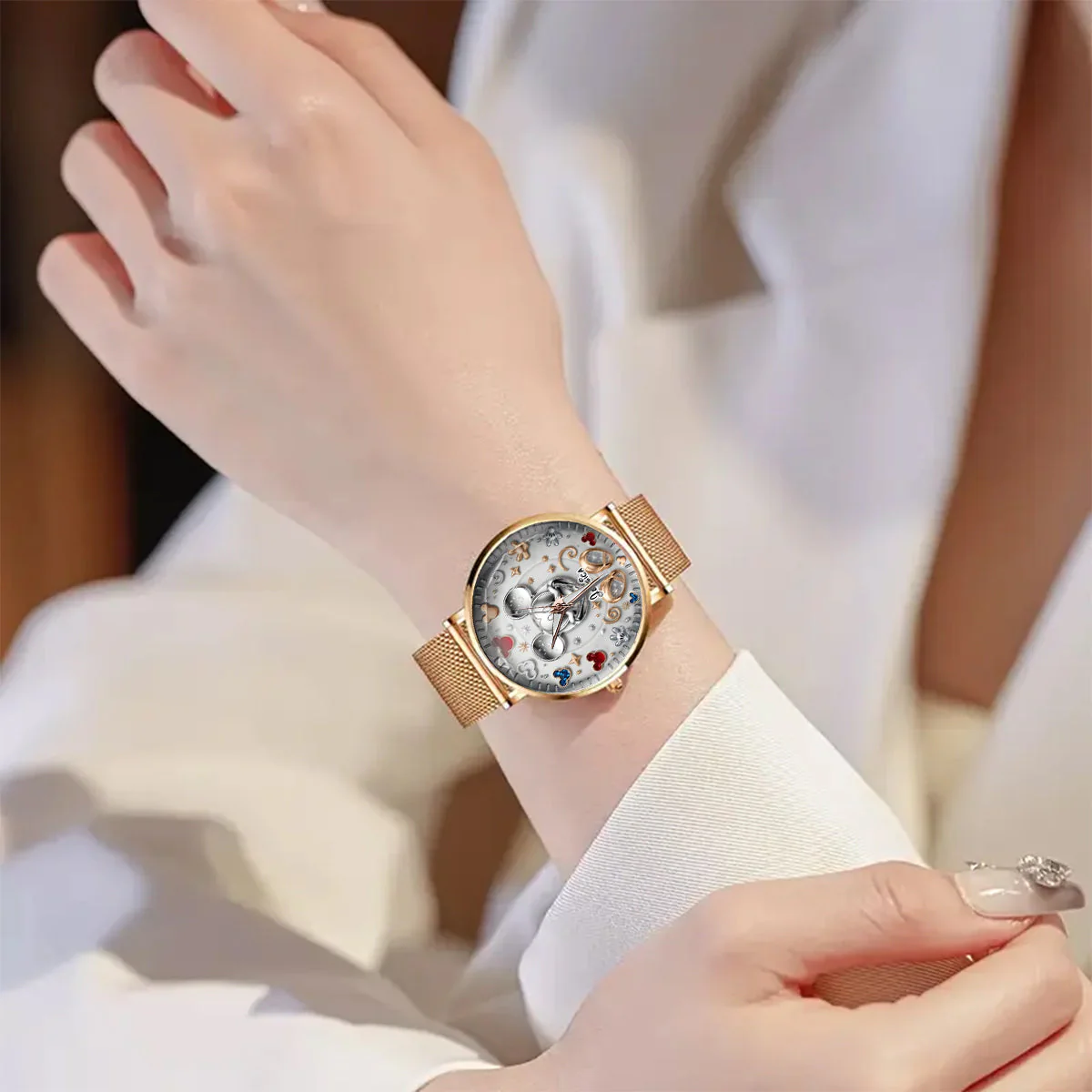 MkMo Just Loves Magic Mouse - Personalized Women Hand Watch - Gift For Her, Movie Fans HH02 - Image 3