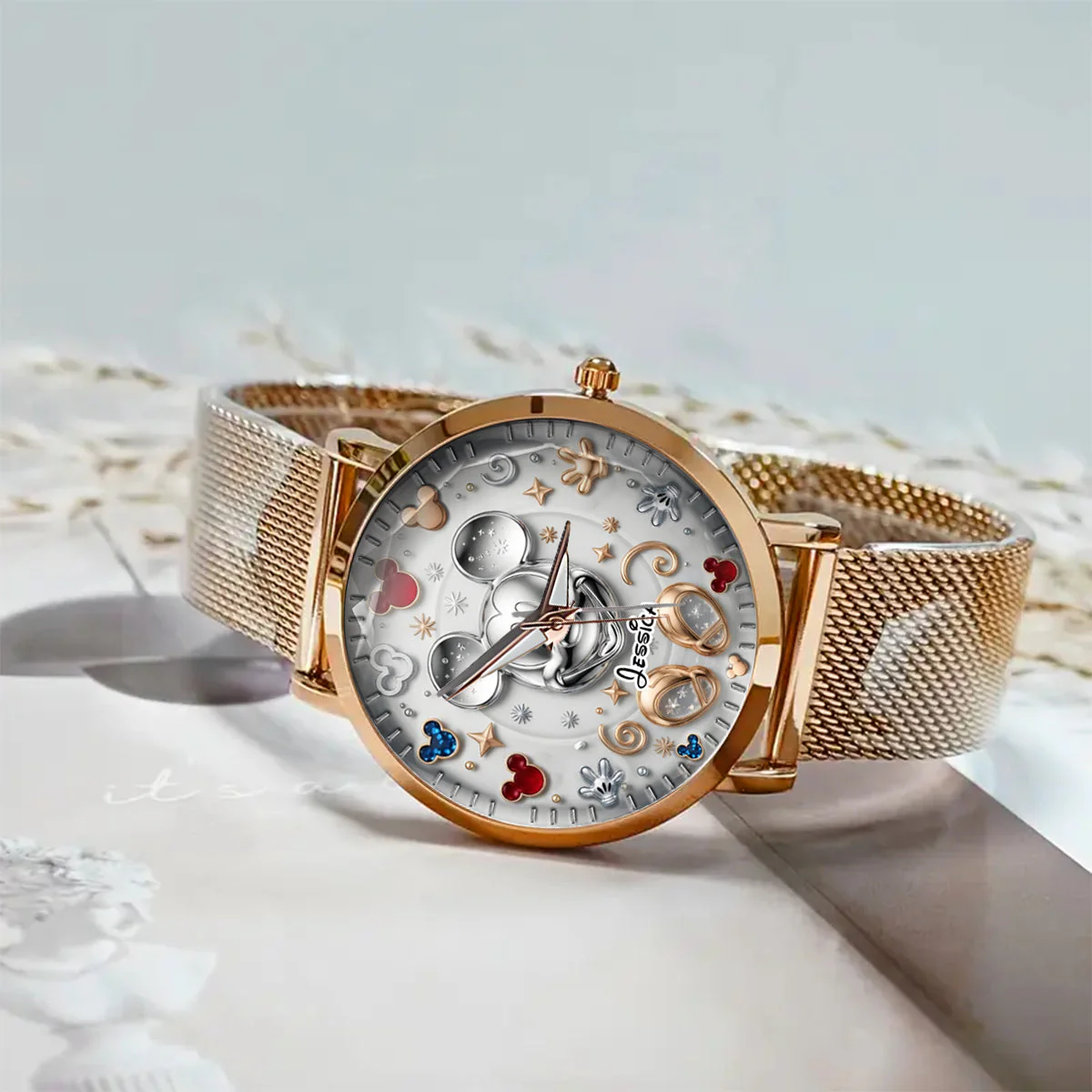 MkMo Just Loves Magic Mouse - Personalized Women Hand Watch - Gift For Her, Movie Fans HH02 - Image 5