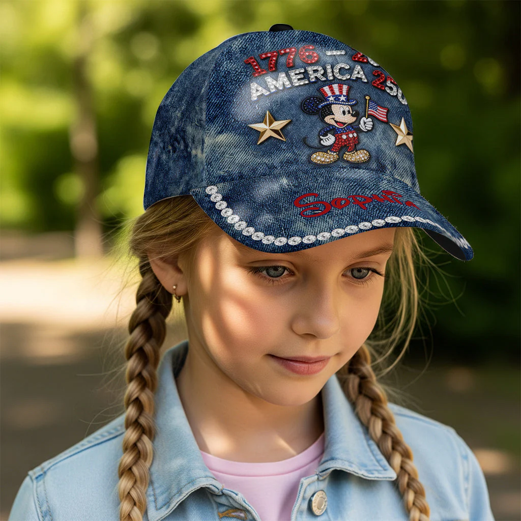 MkMo Magic Mouse America 250th Anniversary - Personalized Classic Cap - Gift For Patriots NL122 - Image 3
