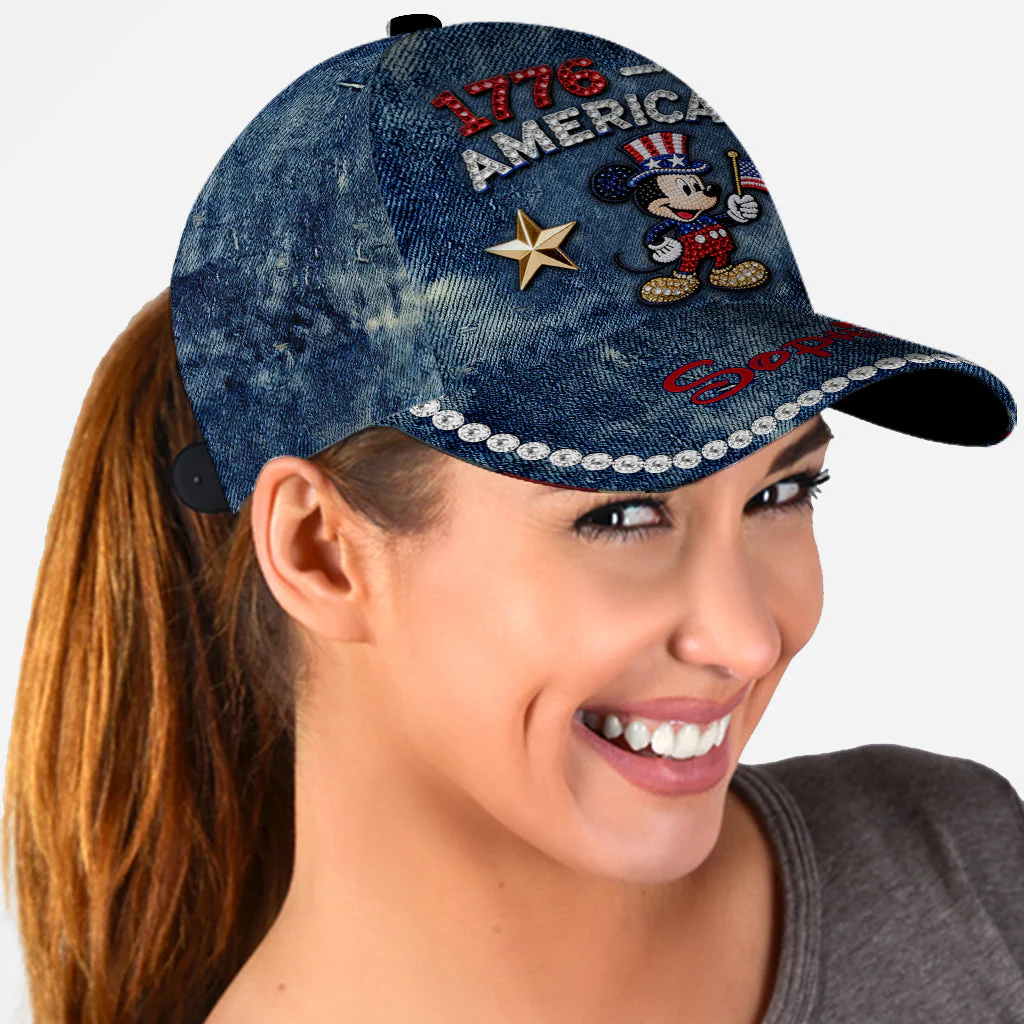 MkMo Magic Mouse America 250th Anniversary - Personalized Classic Cap - Gift For Patriots NL122 - Image 4