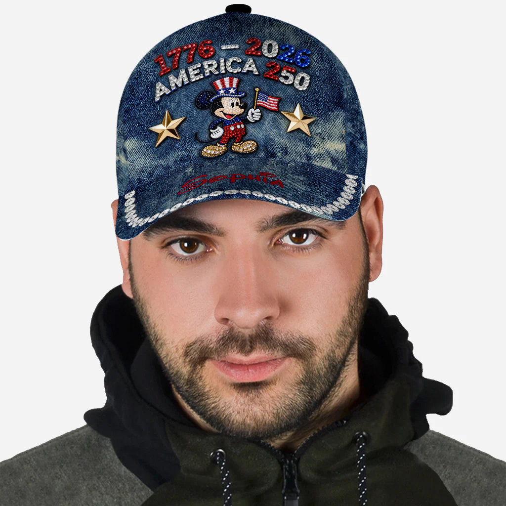 MkMo Magic Mouse America 250th Anniversary - Personalized Classic Cap - Gift For Patriots NL122 - Image 7