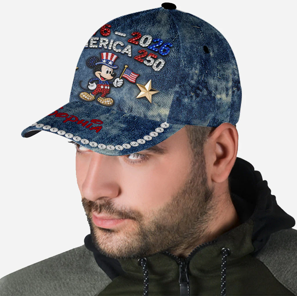 MkMo Magic Mouse America 250th Anniversary - Personalized Classic Cap - Gift For Patriots NL122 - Image 8