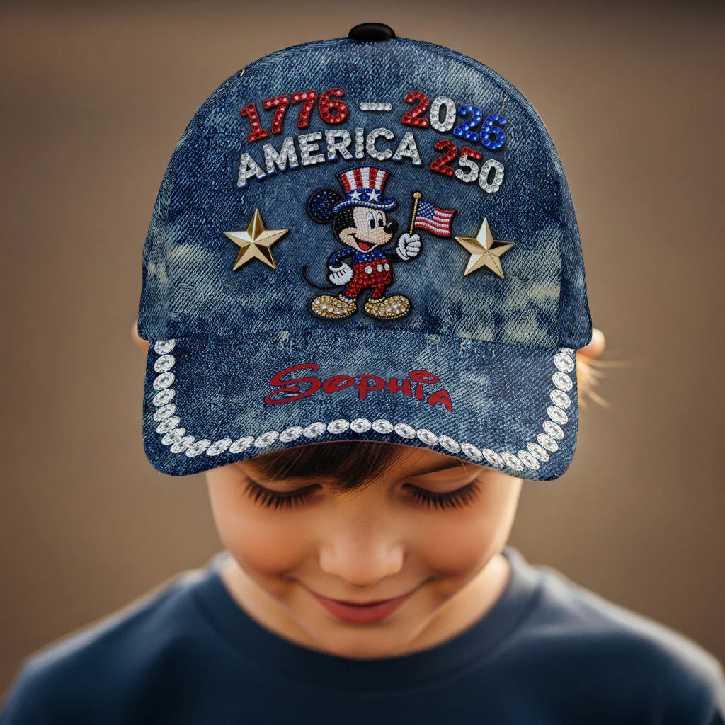 MkMo Magic Mouse America 250th Anniversary - Personalized Classic Cap - Gift For Patriots NL122 - Image 9