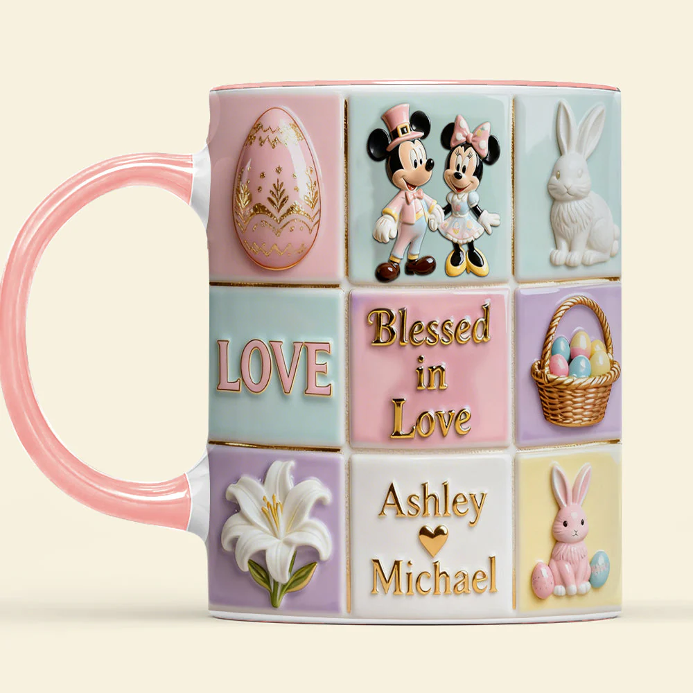 MkMo Magic Mouse Blessed In Love - Personalized Accent Mug - Gift For Couples, Easter Day NL122 - Image 4