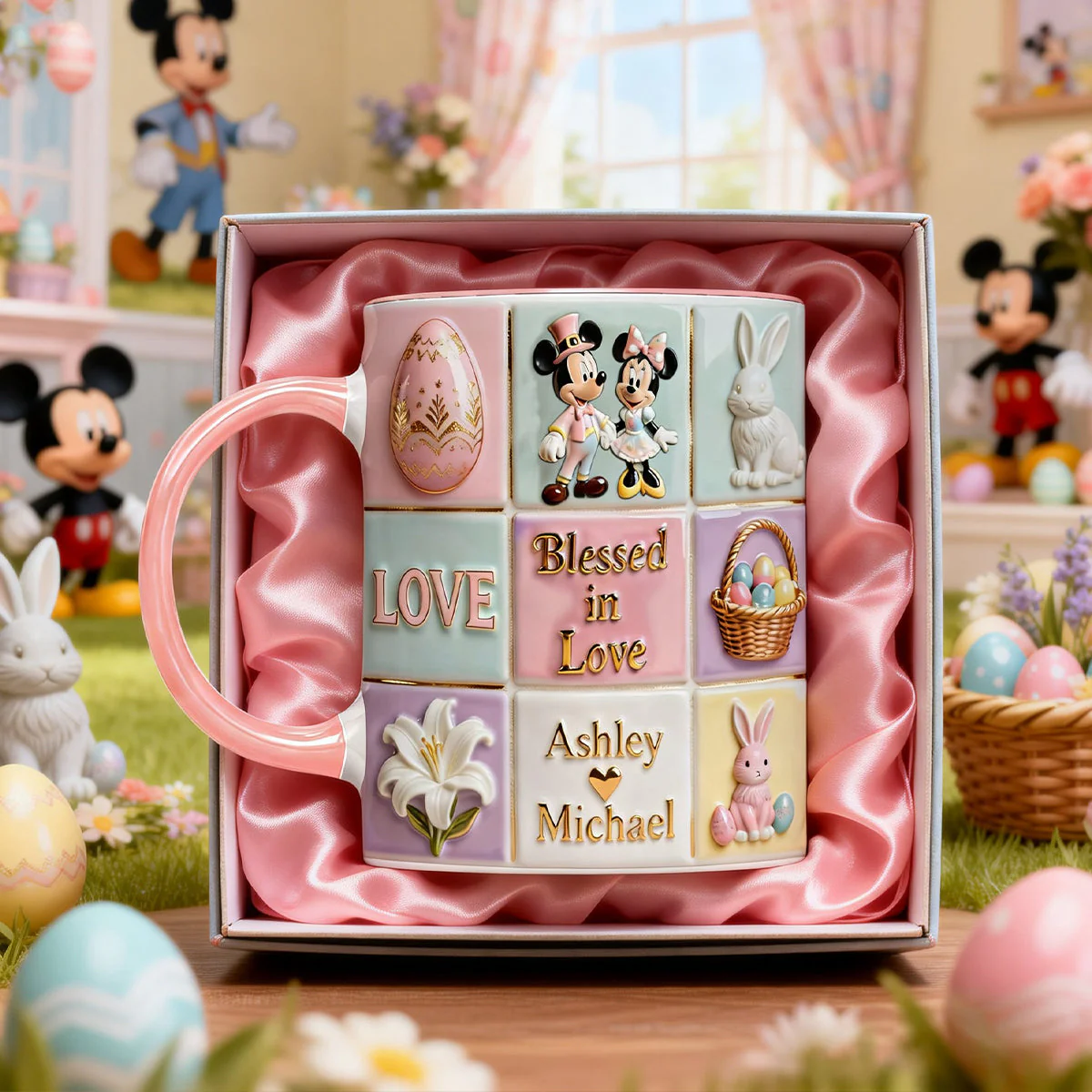 MkMo Magic Mouse Blessed In Love - Personalized Accent Mug - Gift For Couples, Easter Day NL122 - Image 5