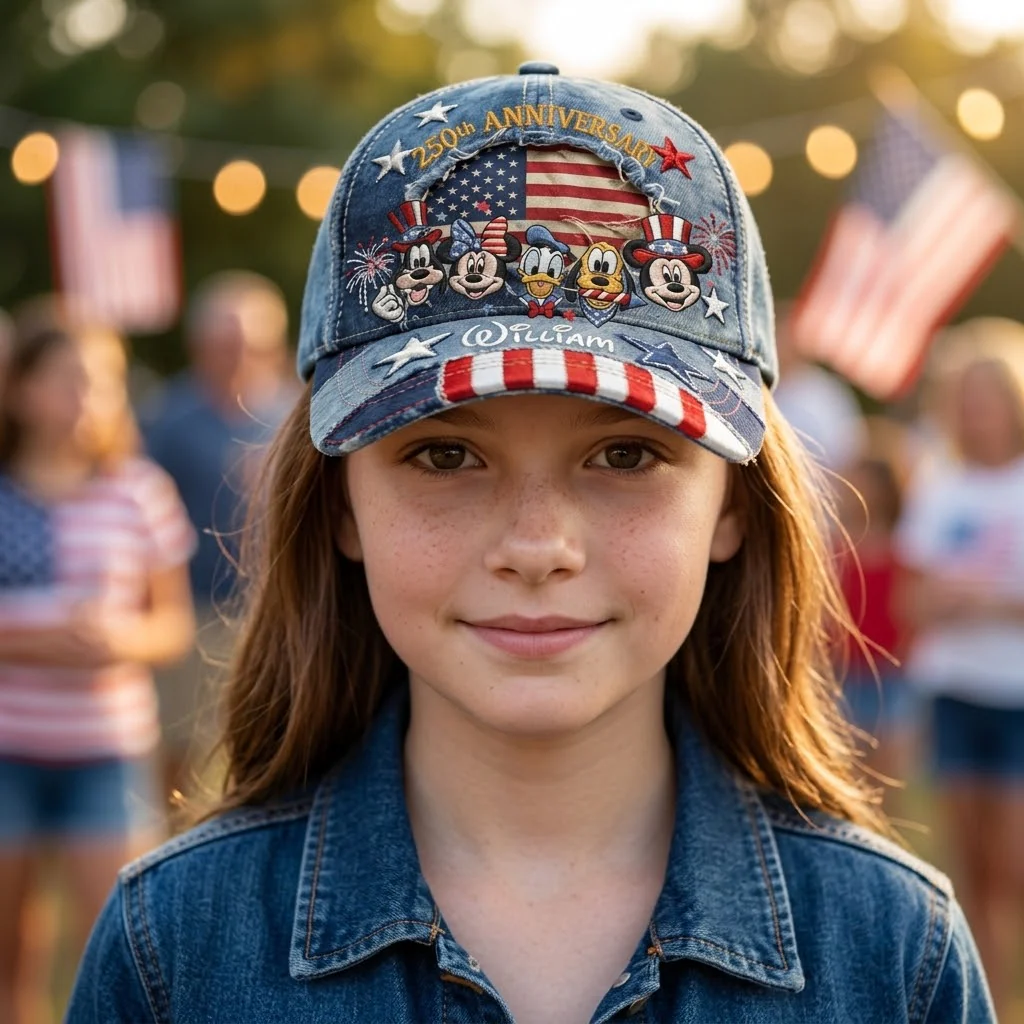 MkMo Magic Mouse Celebrate 250 Years Of America Freedom - Personalized Classic Cap - Gift For Patriots NL122 - Image 5