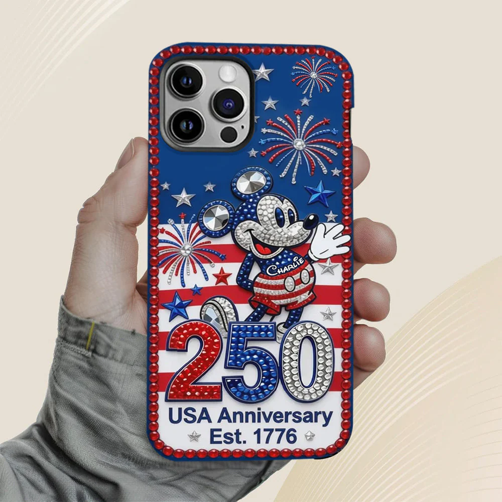 MkMo Magic Mouse Celebrate 250 Years Of America Freedom - Personalized Phone Case - Gift For Patriots, Movie Fans - Image 5