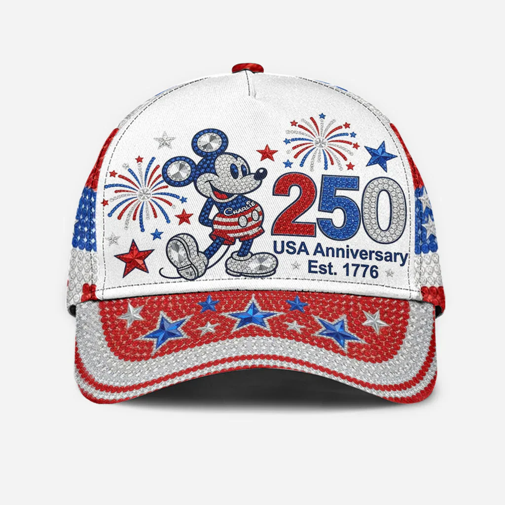 MkMo Magic Mouse Celebrate 250 Years Of America - Personalized Classic Cap - Gift For Movie Fans - Image 3