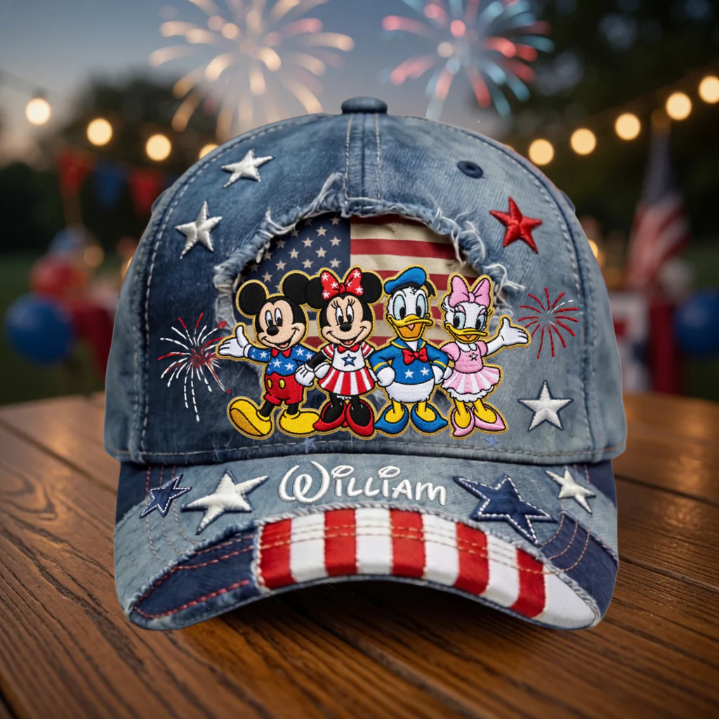 MkMo Magic Mouse Celebrate 250 Years Of America - Personalized Classic Cap - Gift For Patriots HH01 - Image 3