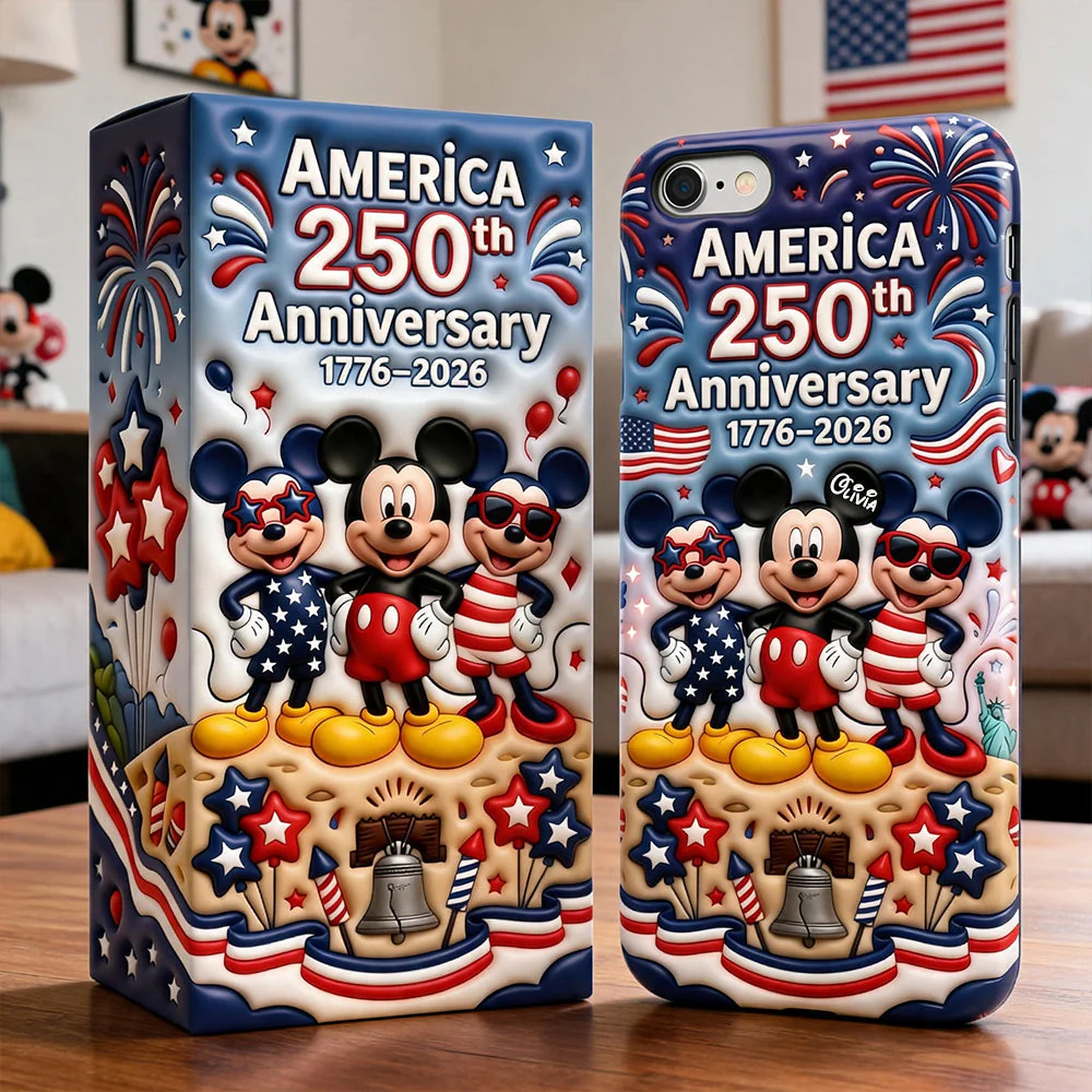 MkMo Magic Mouse Celebrate 250 Years Of America - Personalized Phone Case - Gift For Movie Fans, Patriots HH01