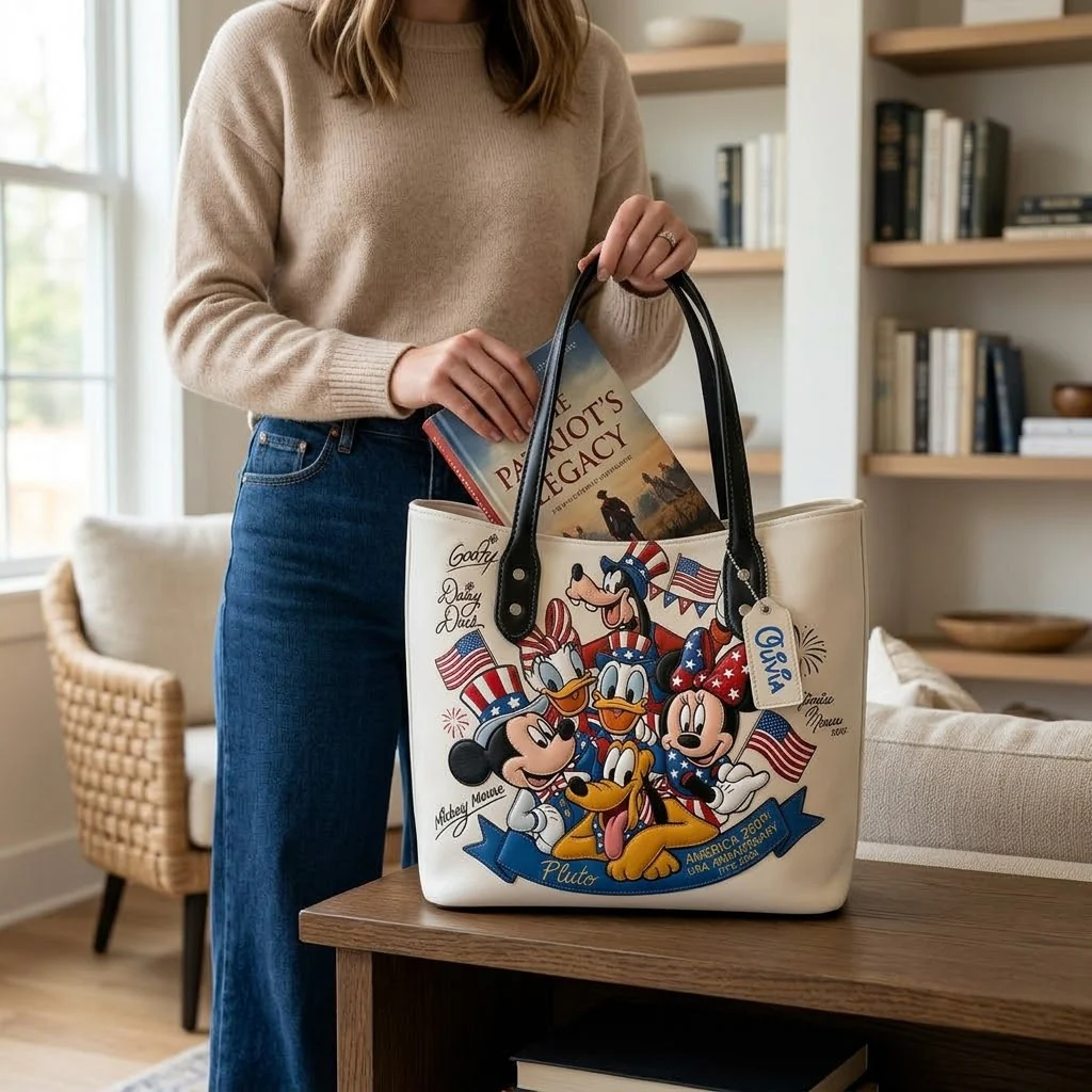 MkMo Magic Mouse Celebrate 250 Years Of America - Personalized Tote Bag - Gift For Patriots, Movie Fans - Image 5