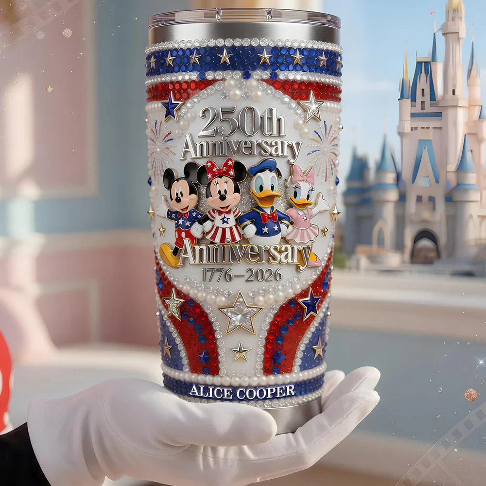 Mkmo Magic Mouse Celebrate 250 Years Of America - Personalized Tumbler - Gift For Movie Fans Patriots - Image 2