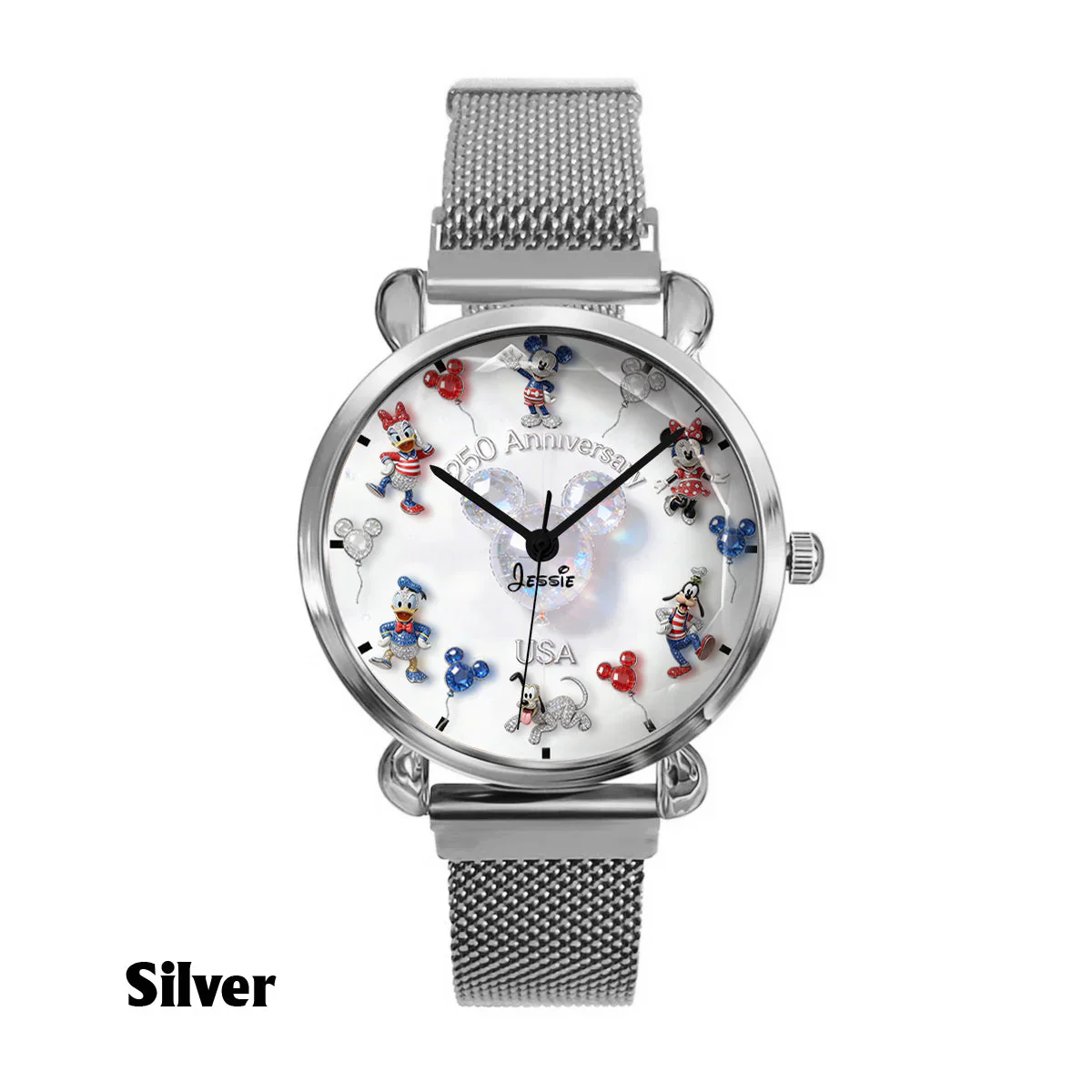 MkMo Magic Mouse Celebrate 250 Years Of America - Personalized Women Hand Watch - Gift For Movie Fans NL122 - Image 8