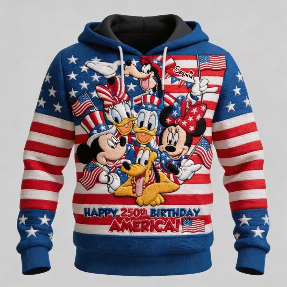 MkMo Magic Mouse Celebrate 250th Anniversary Of USA - Personalized All Over Shirt - Gift For Movie Fans, Patriots, Family NL122 - Image 2