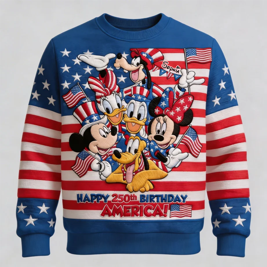 MkMo Magic Mouse Celebrate 250th Anniversary Of USA - Personalized All Over Shirt - Gift For Movie Fans, Patriots, Family NL122 - Image 4